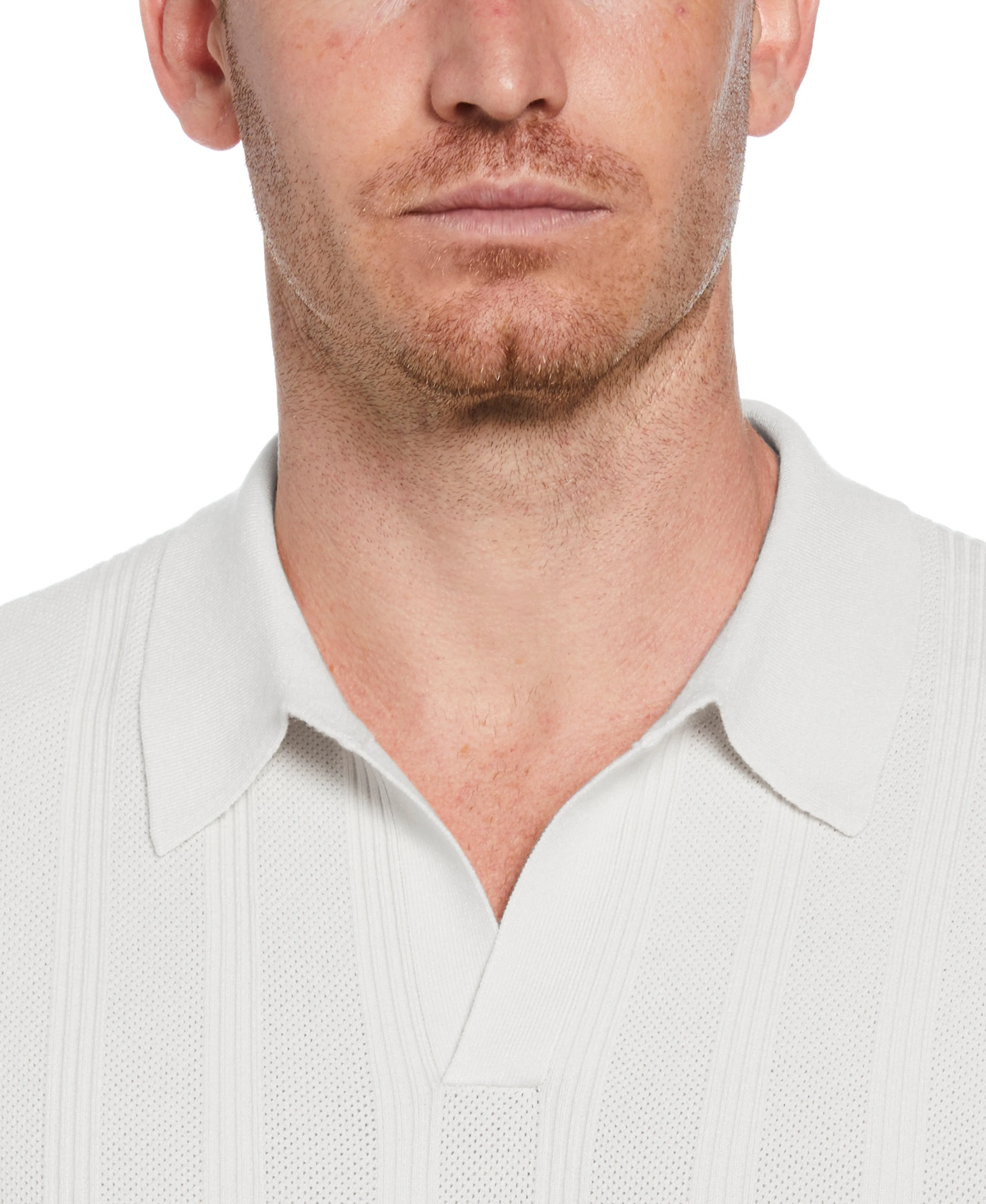 Mesh Stripe Sweater Polo sold by Perry Ellis product image thumbnail 3