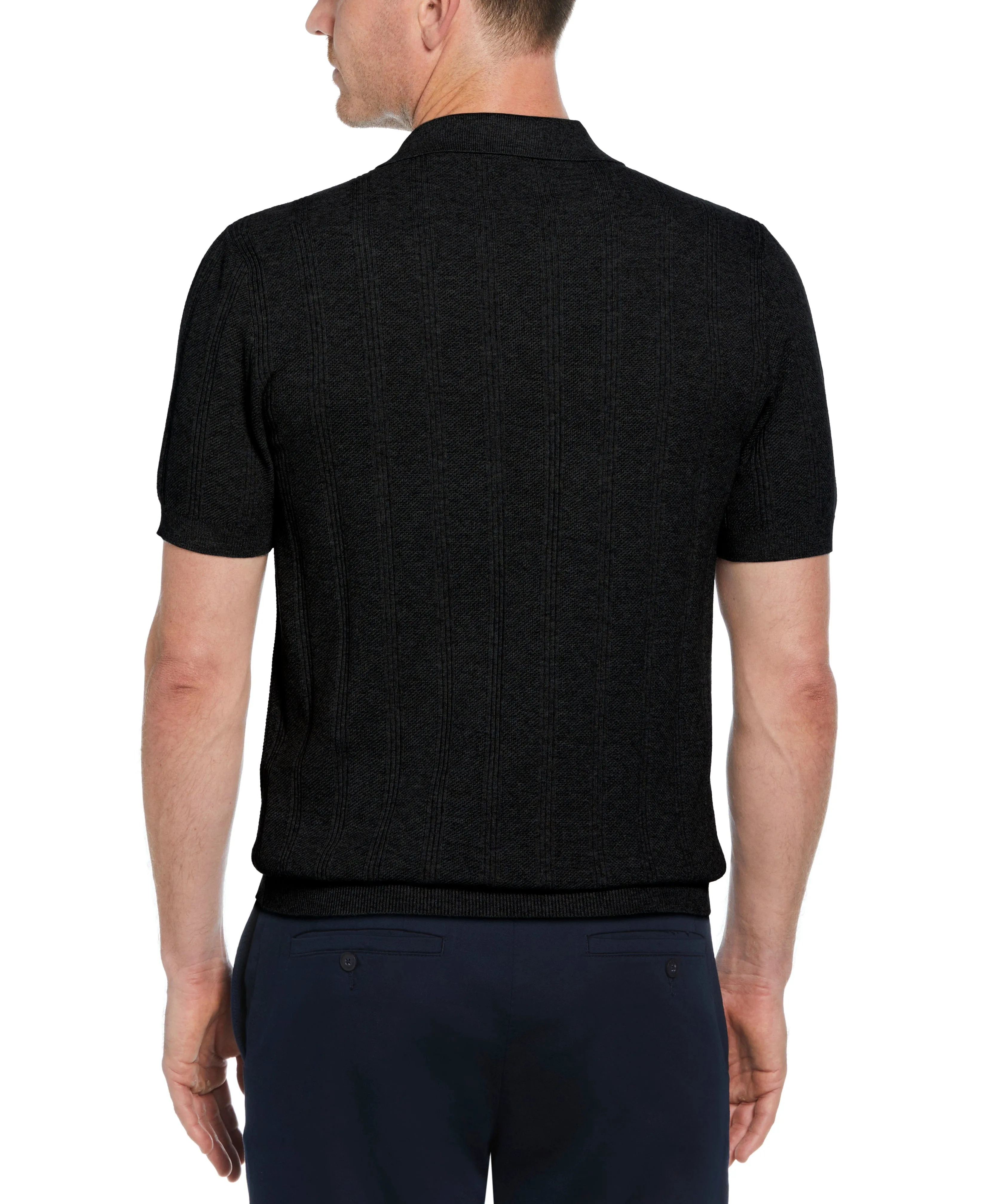 Mesh Stripe Sweater Polo sold by Perry Ellis product image thumbnail 2