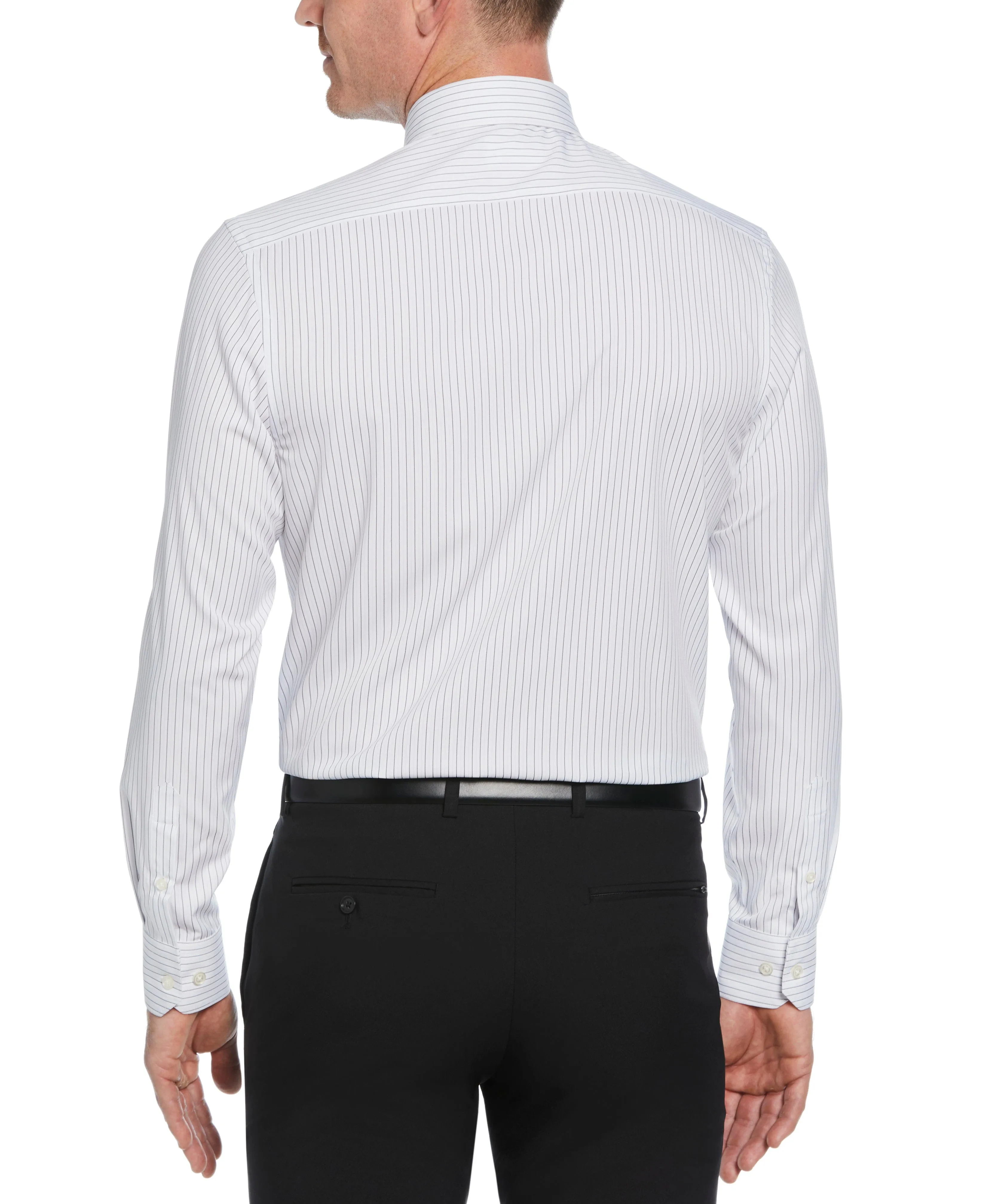 Slim Fit Button-Down Stretch Stripe Dress Shirt sold by Perry Ellis product image thumbnail 2