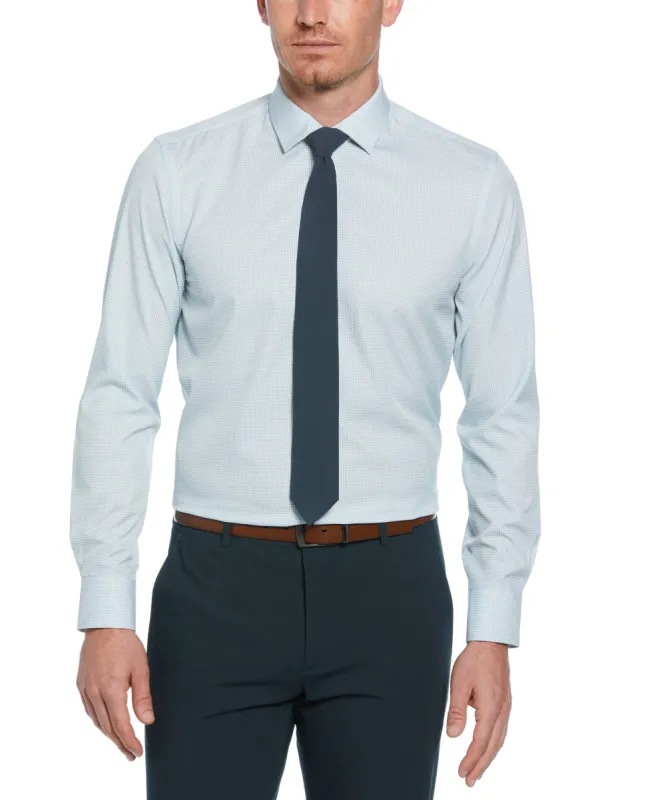 Slim Fit Stretch Small Check Dress Shirt sold by Perry Ellis