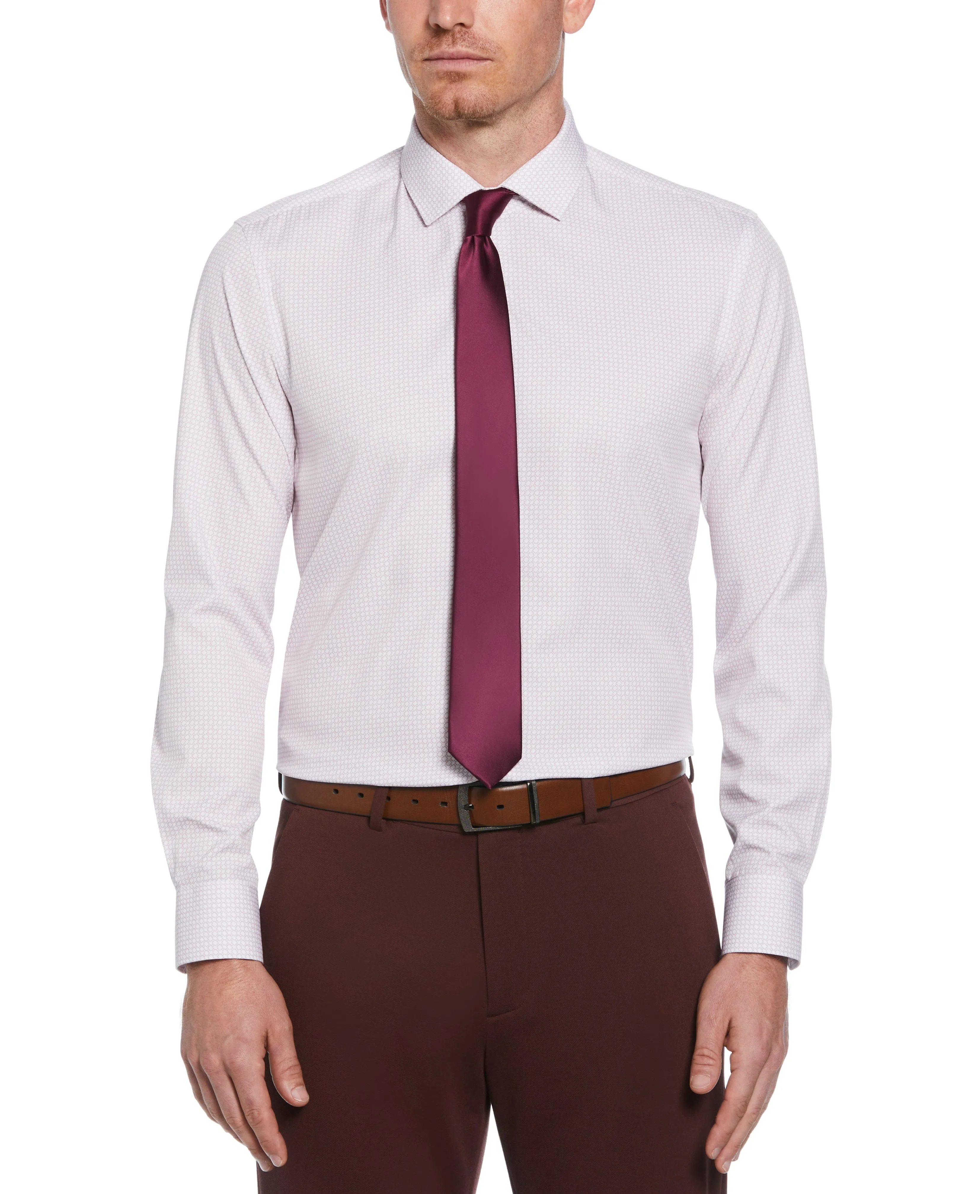 Slim Fit Button-Down Circle Pattern Dress Shirt sold by Perry Ellis