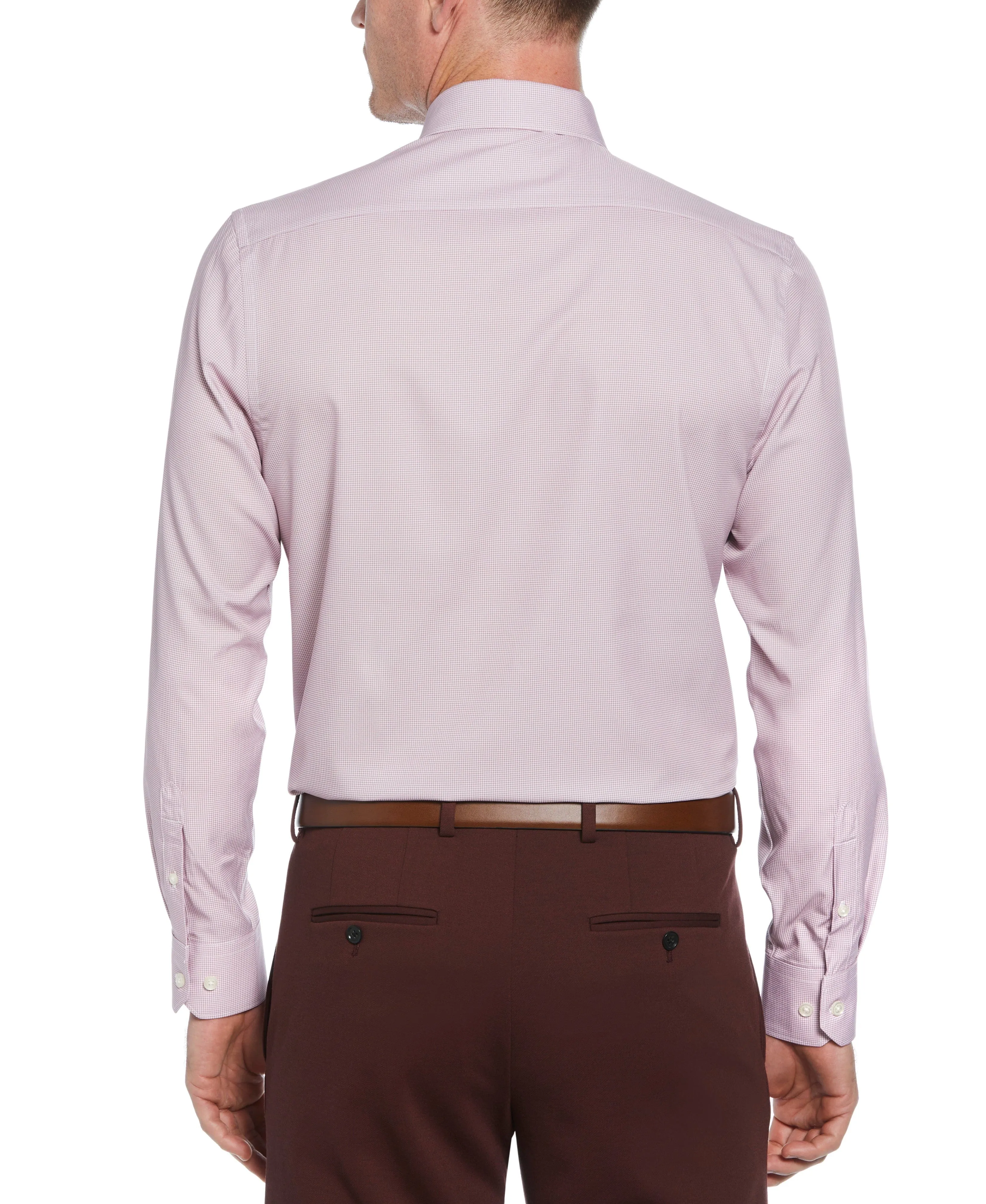 Slim Fit Button-Down Stretch Gingham Dress Shirt sold by Perry Ellis product image thumbnail 2