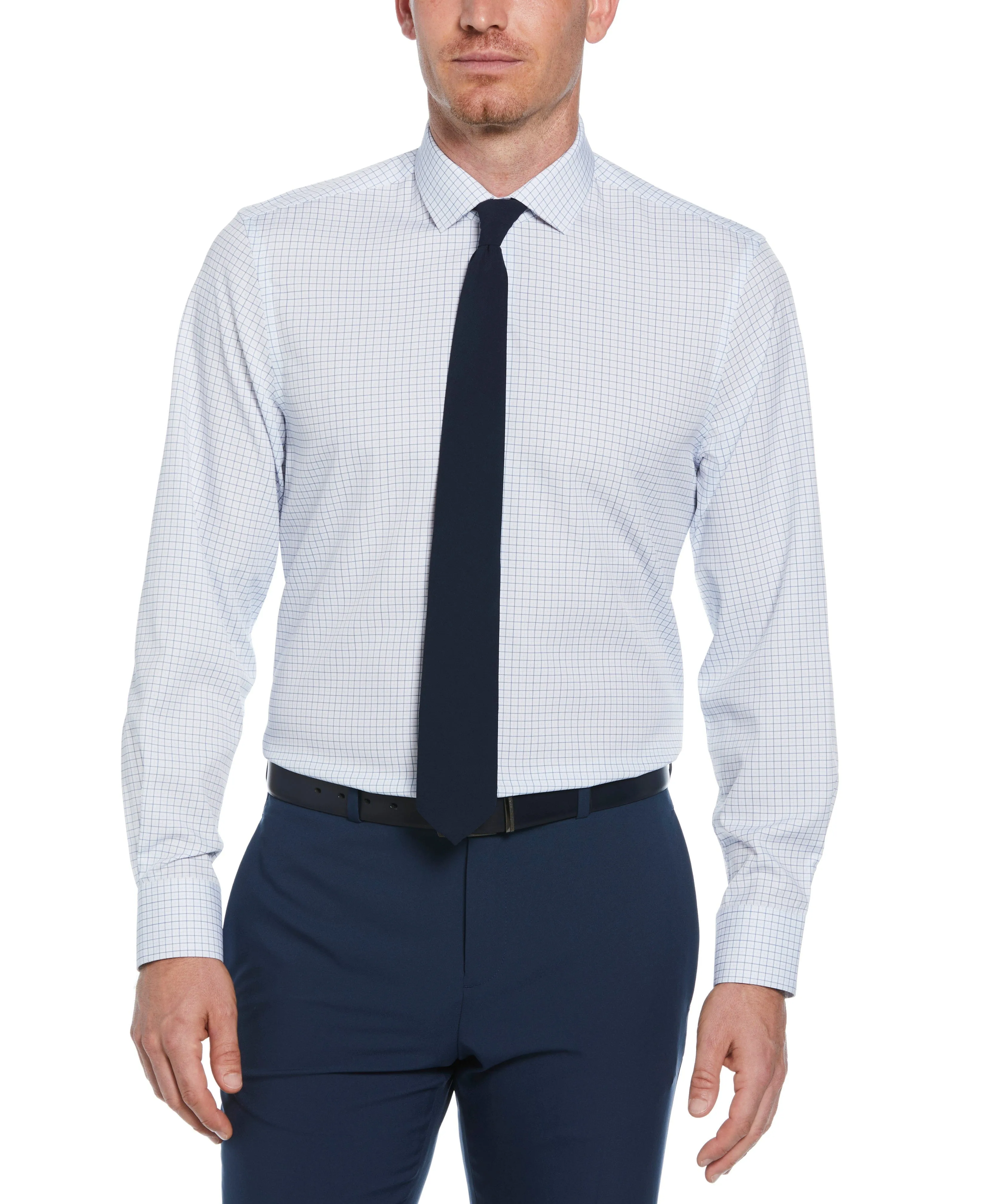 Slim Fit Button-Down Check Dress Shirt sold by Perry Ellis
