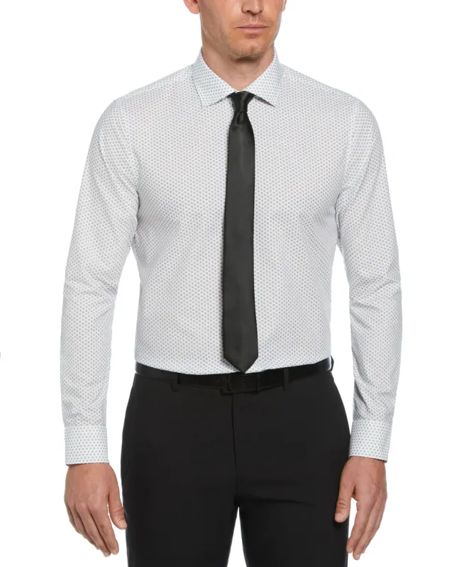 Slim Fit Button-Down Mini Geo Pattern Dress Shirt sold by Perry Ellis