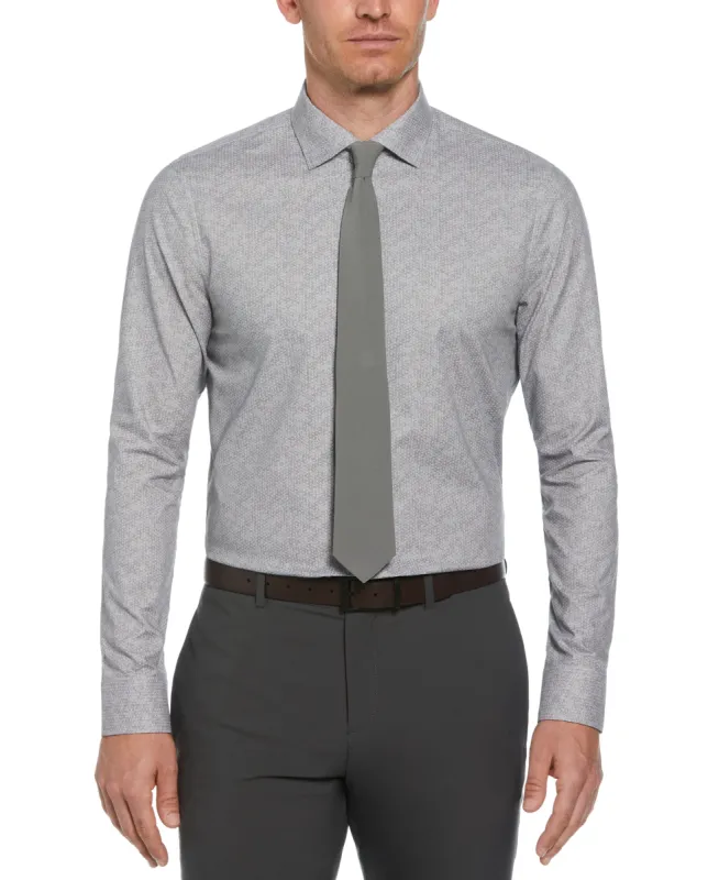 Slim Fit Pindot Button-Down on Floral Pattern Dress Shirt sold by Perry Ellis