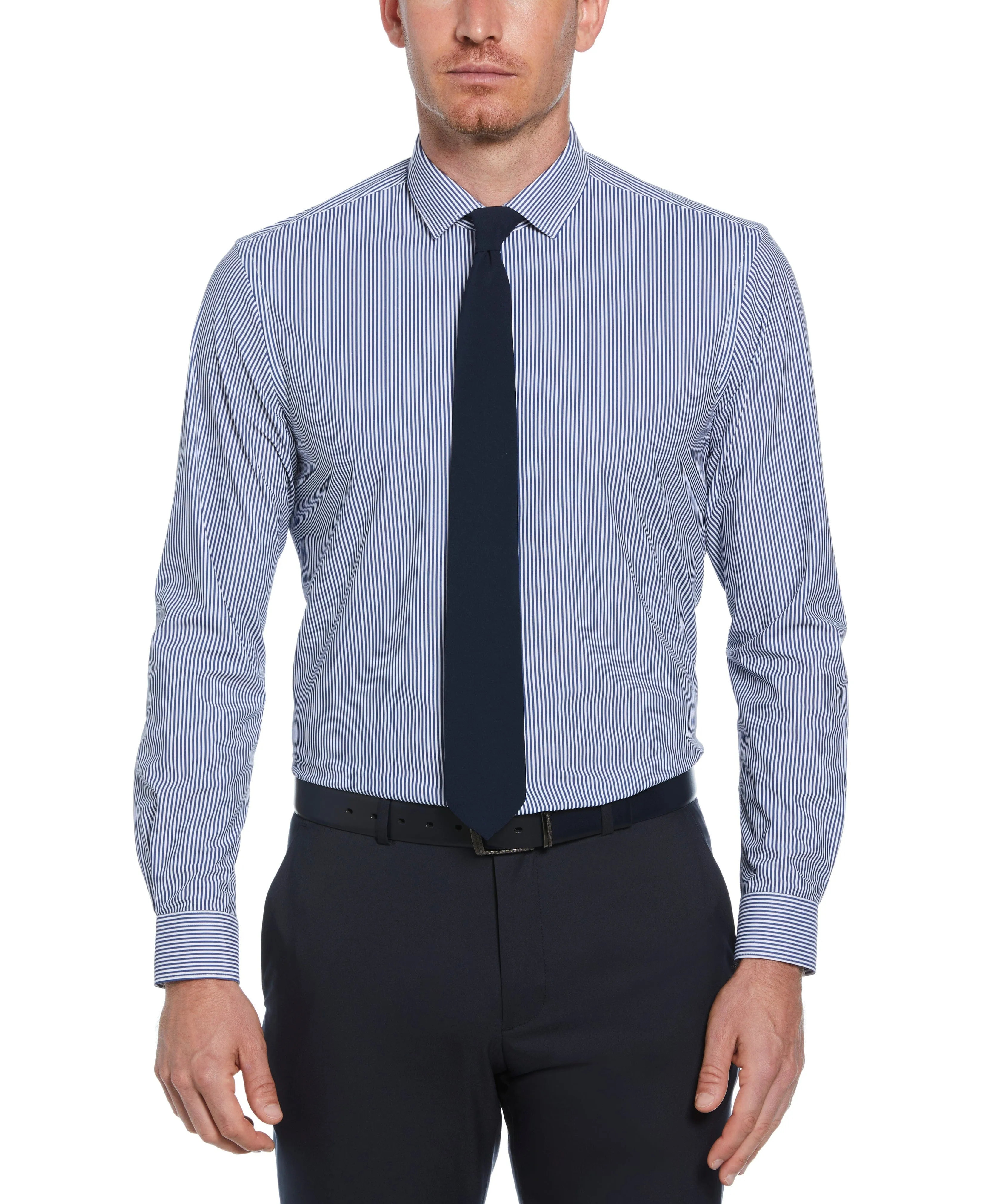 Slim Fit Button-Down Striped Dress Shirt sold by Perry Ellis