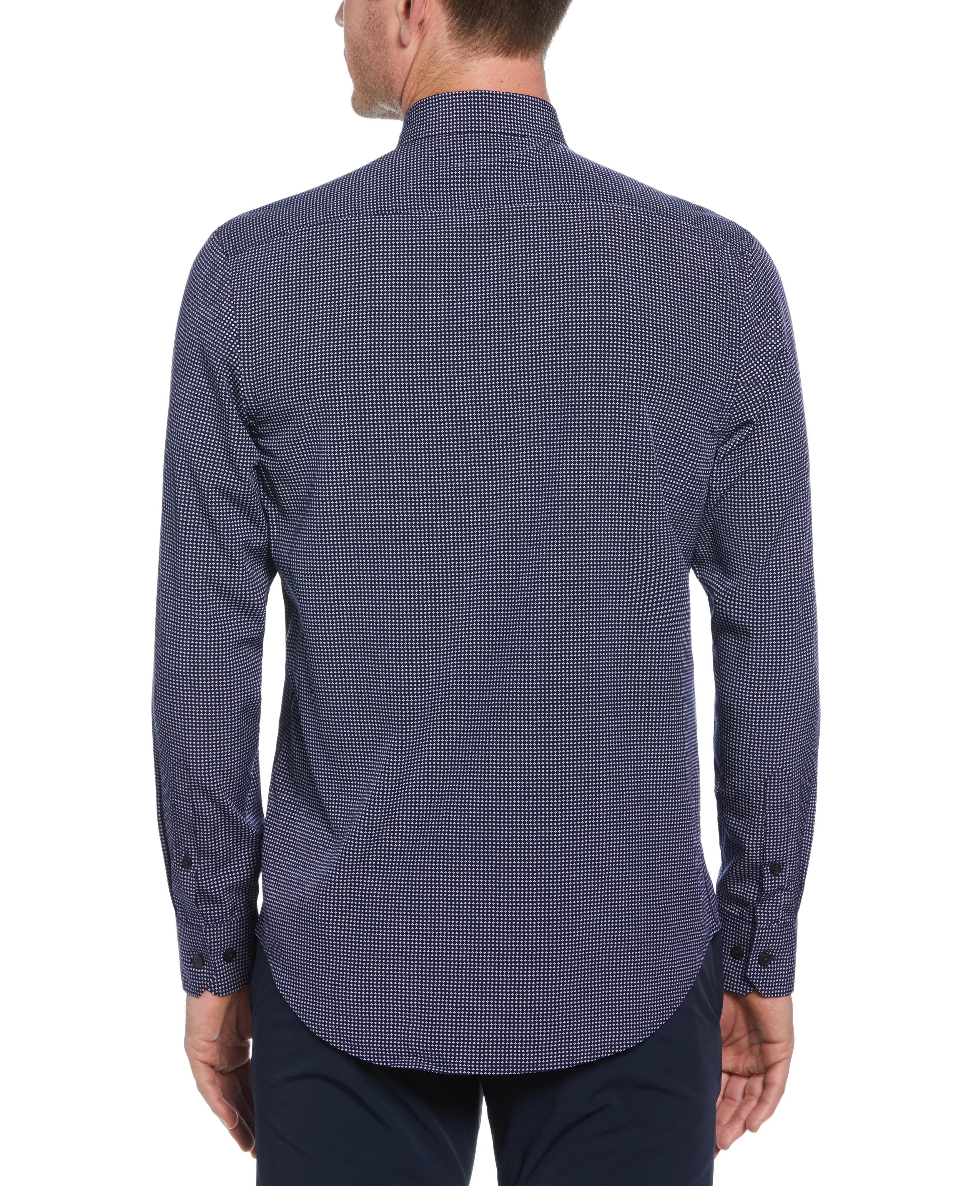 Slim Fit Total Stretch Micro Flower Shirt sold by Perry Ellis product image thumbnail 2