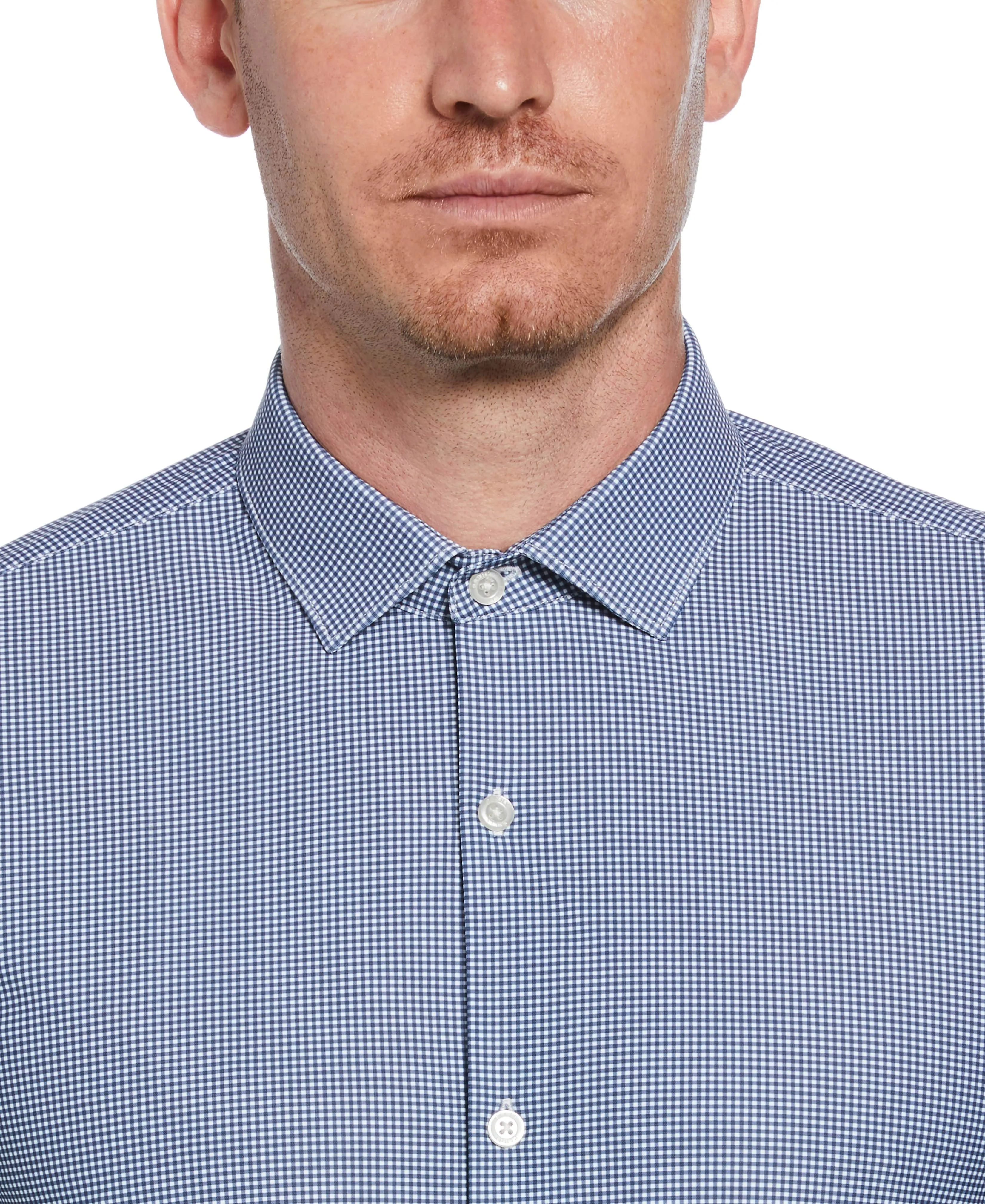 Slim Fit Checkered Button-Down Dress Shirt sold by Perry Ellis product image thumbnail 3