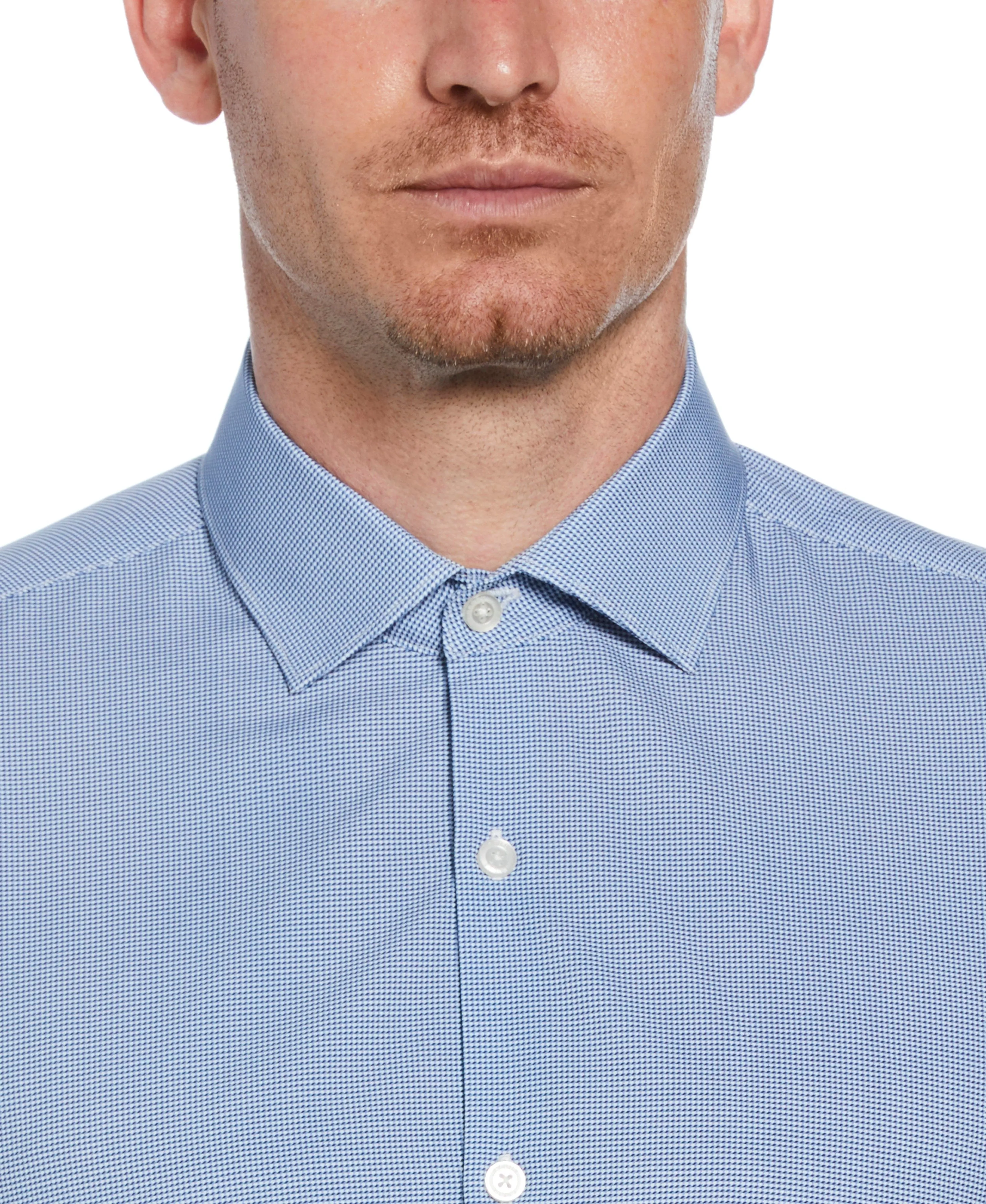 Slim Fit Houndstooth Button-Down Dress Shirt sold by Perry Ellis product image thumbnail 3