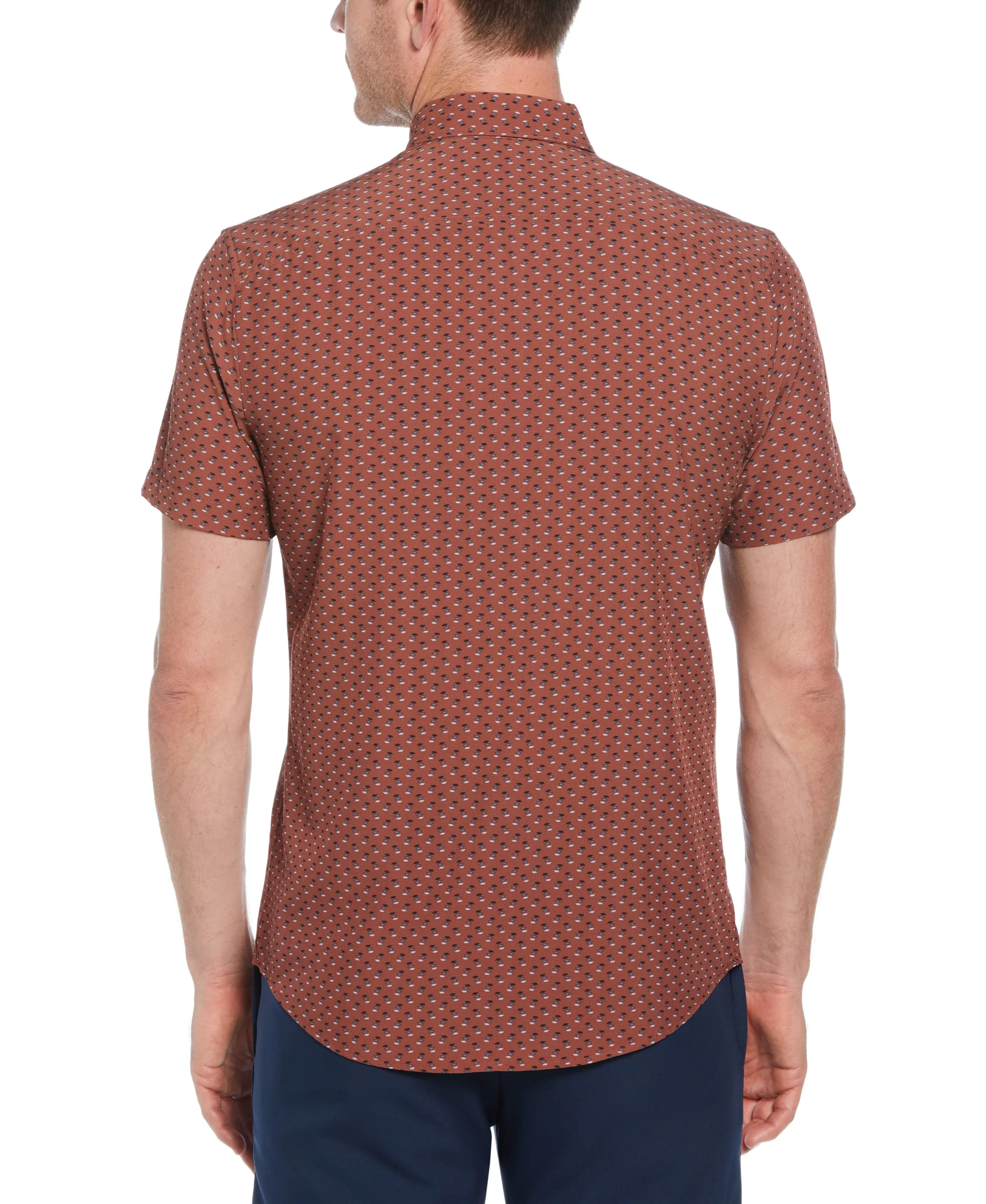 Slim Fit Diamond Print Shirt sold by Perry Ellis product image thumbnail 2