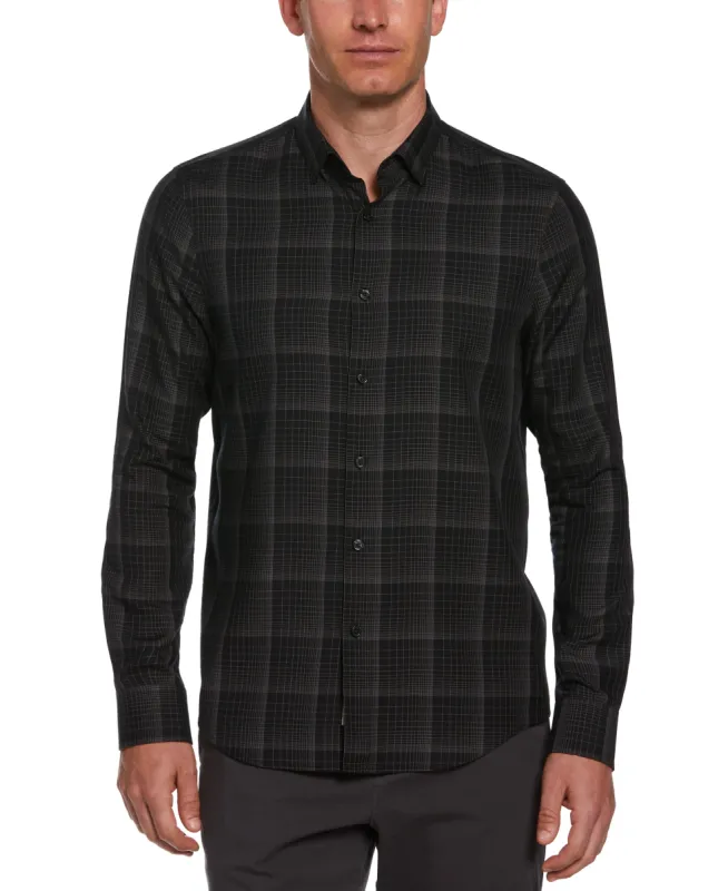 Slim Fit Total Stretch Plaid Print Shirt sold by Perry Ellis