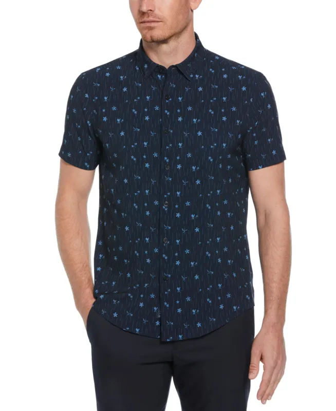 Slim Fit Line Floral Print Shirt sold by Perry Ellis