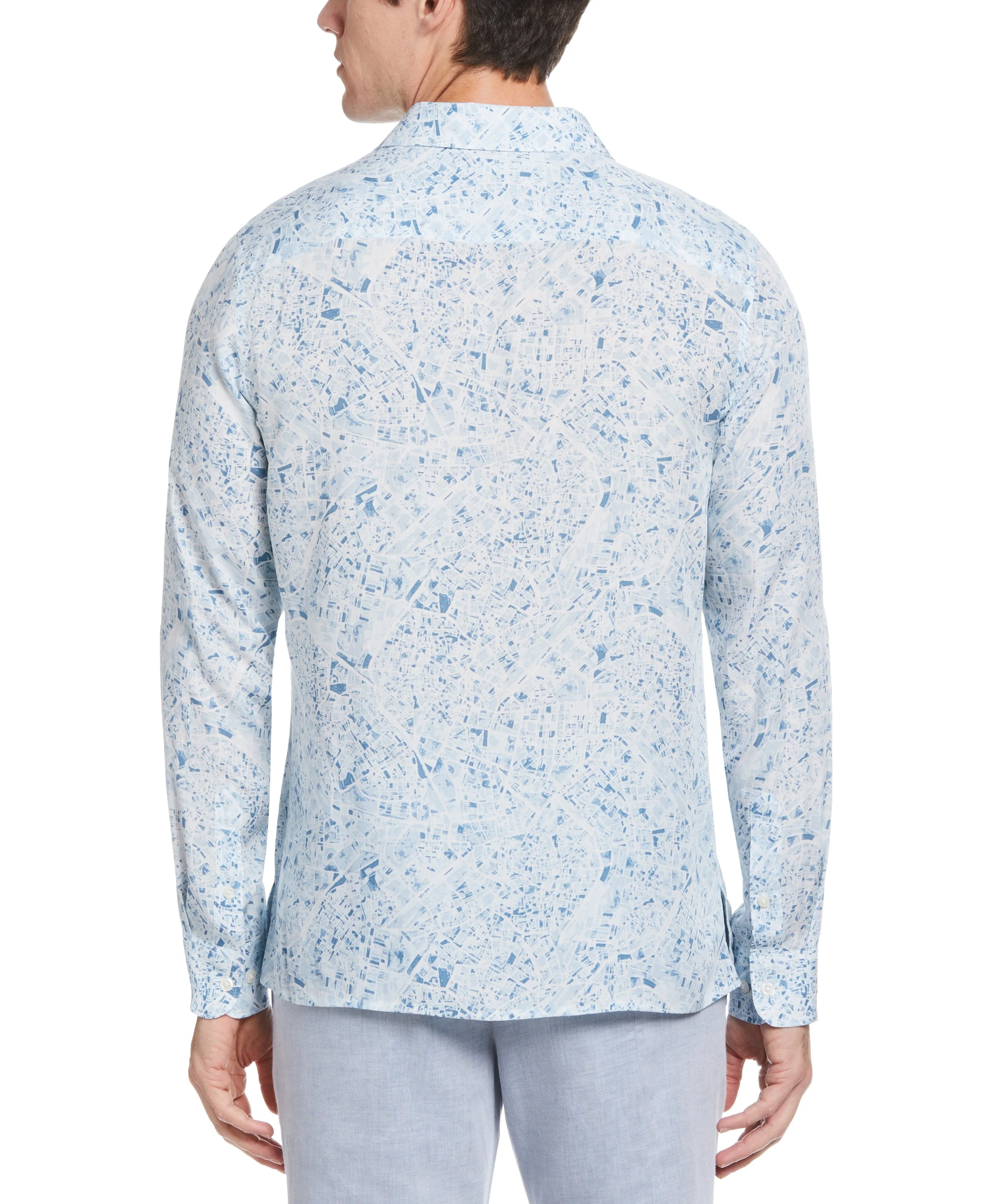 Untucked Road Map Print Shirt sold by Perry Ellis product image thumbnail 2