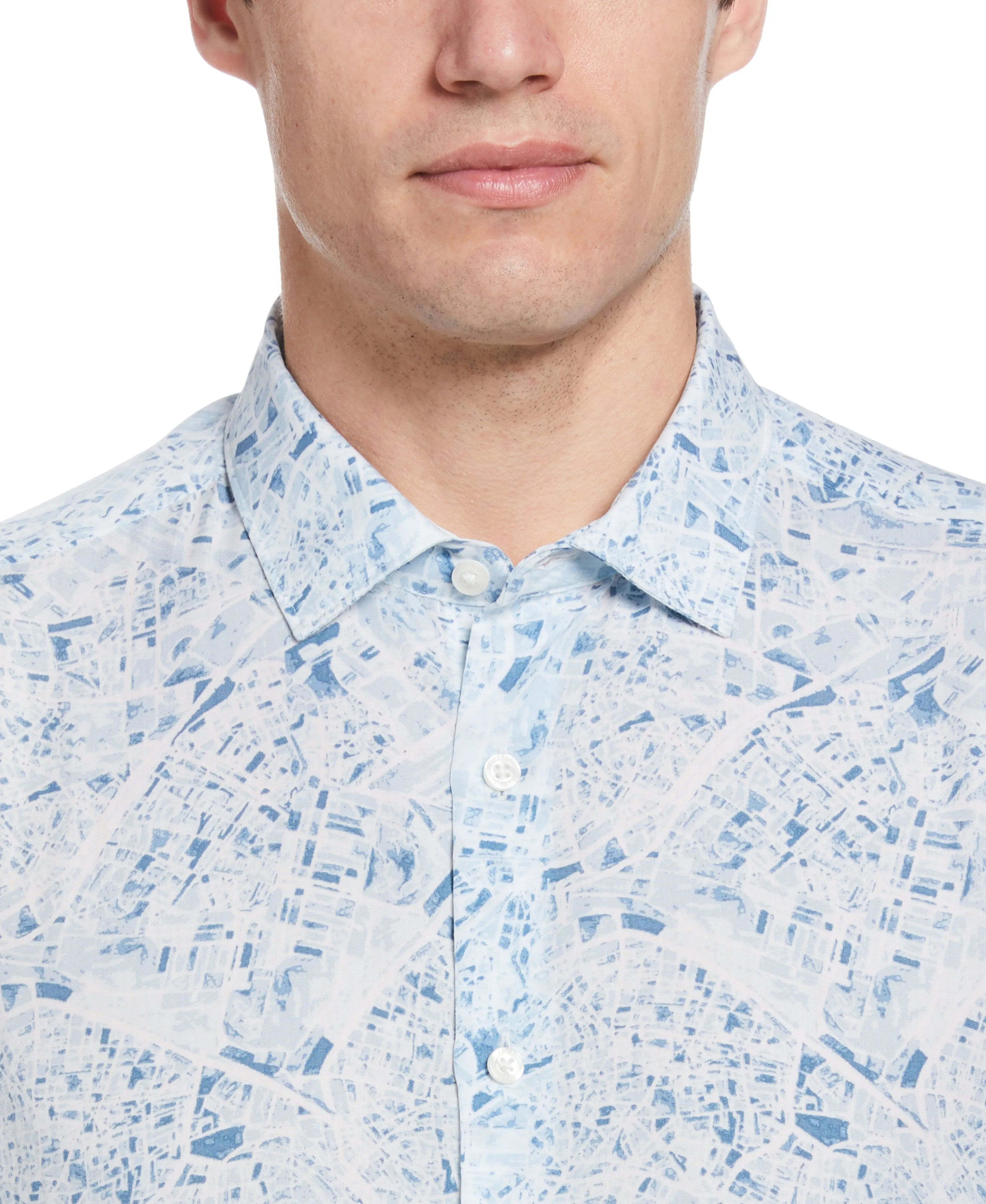 Untucked Road Map Print Shirt sold by Perry Ellis product image thumbnail 3