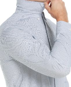 Slim Fit Stretch Zig Zag Print Shirt sold by Perry Ellis