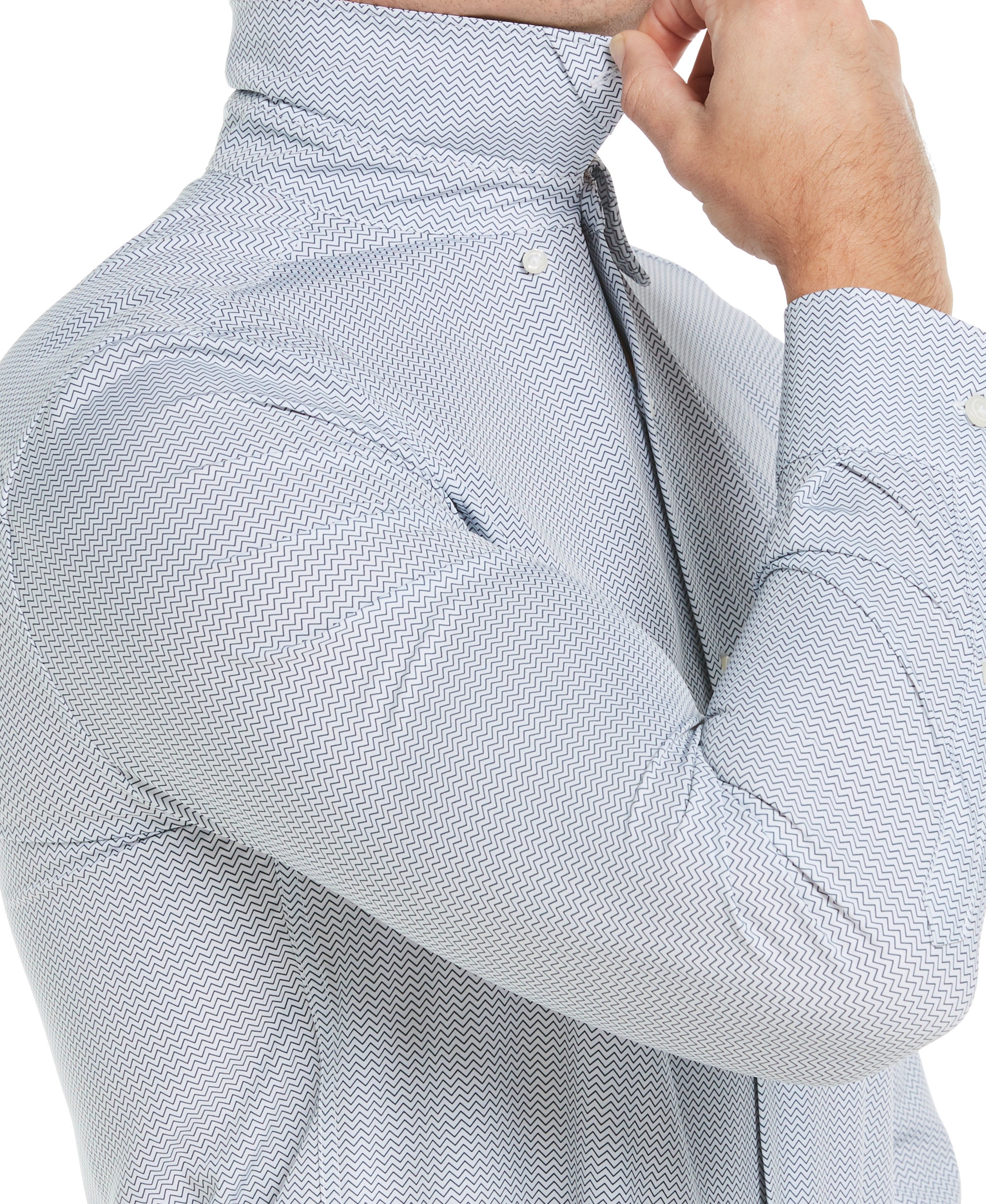 Slim Fit Stretch Zig Zag Print Shirt sold by Perry Ellis product image thumbnail 3