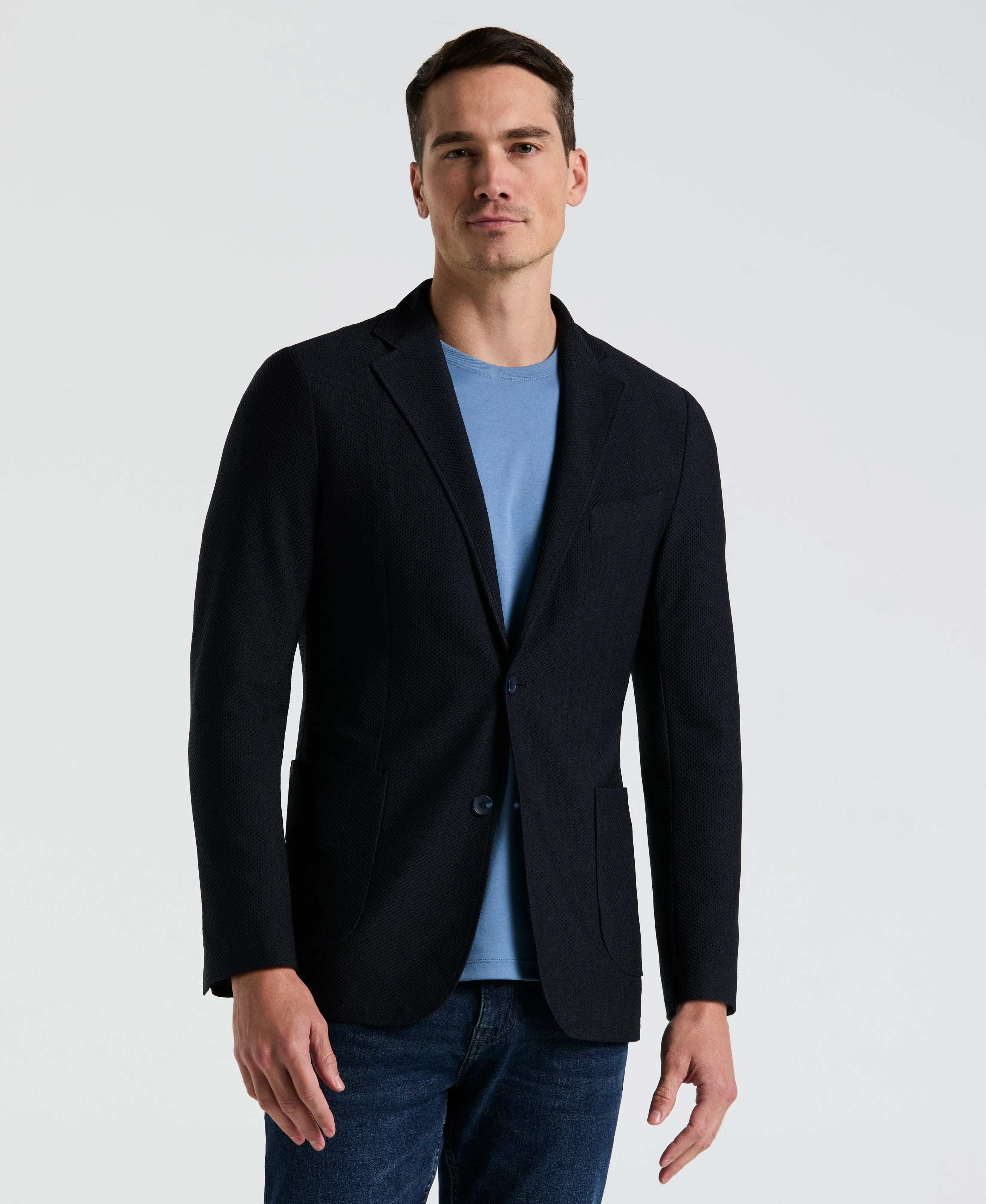 Slim Fit Solid Knit Blazer sold by Perry Ellis