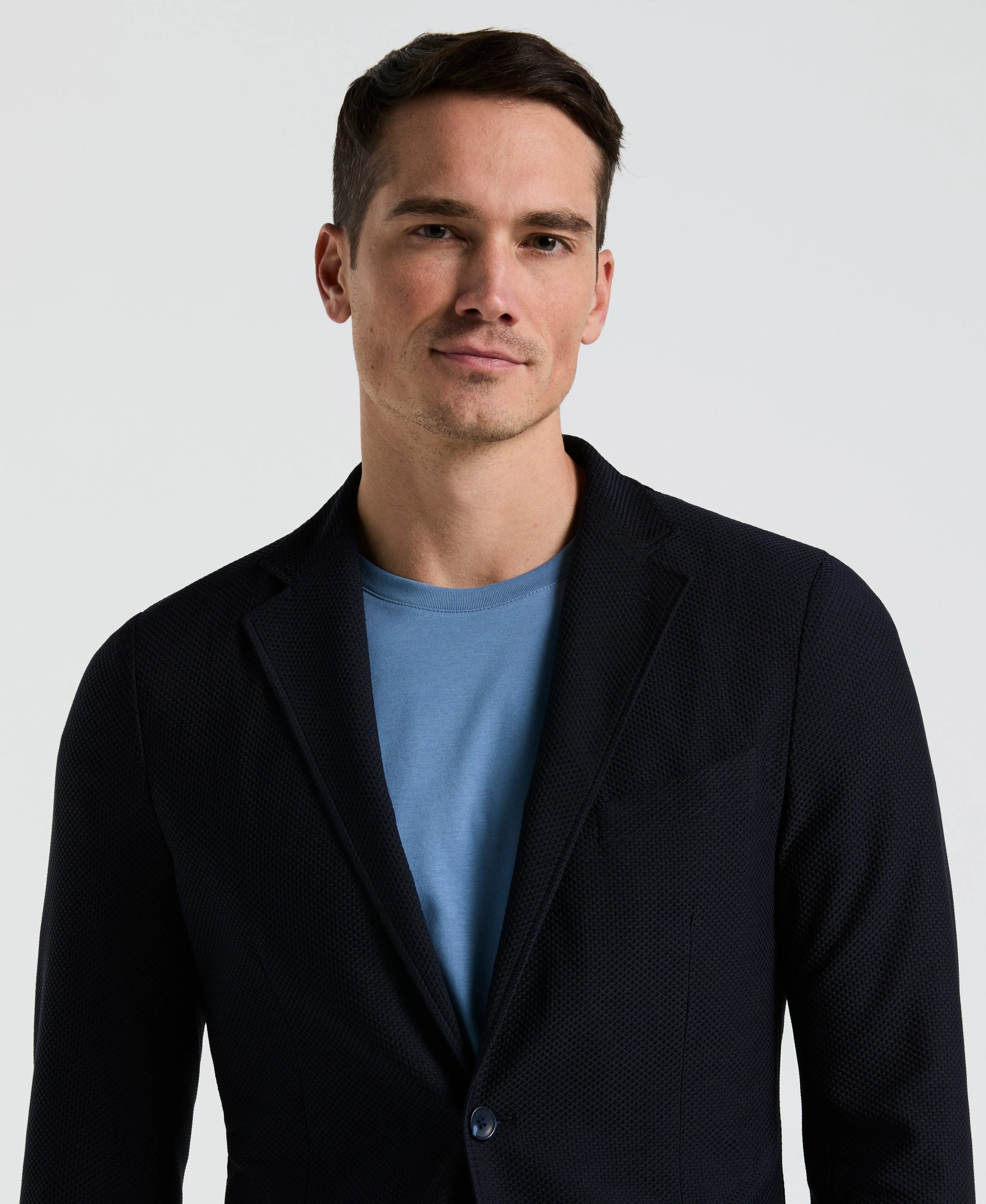 Slim Fit Solid Knit Blazer sold by Perry Ellis product image thumbnail 3