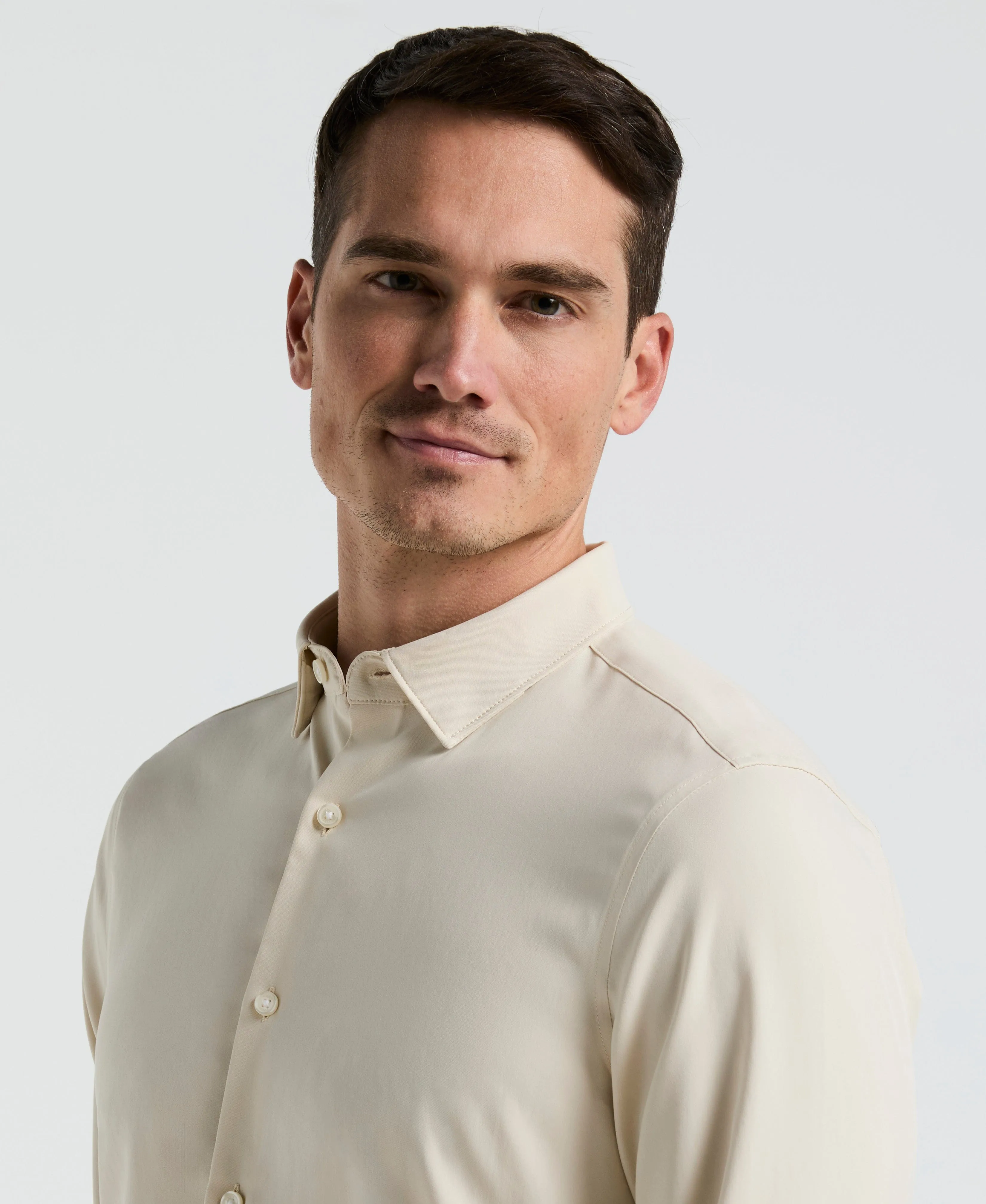 Untucked Total Stretch Slim Fit Shirt sold by Perry Ellis product image thumbnail 3