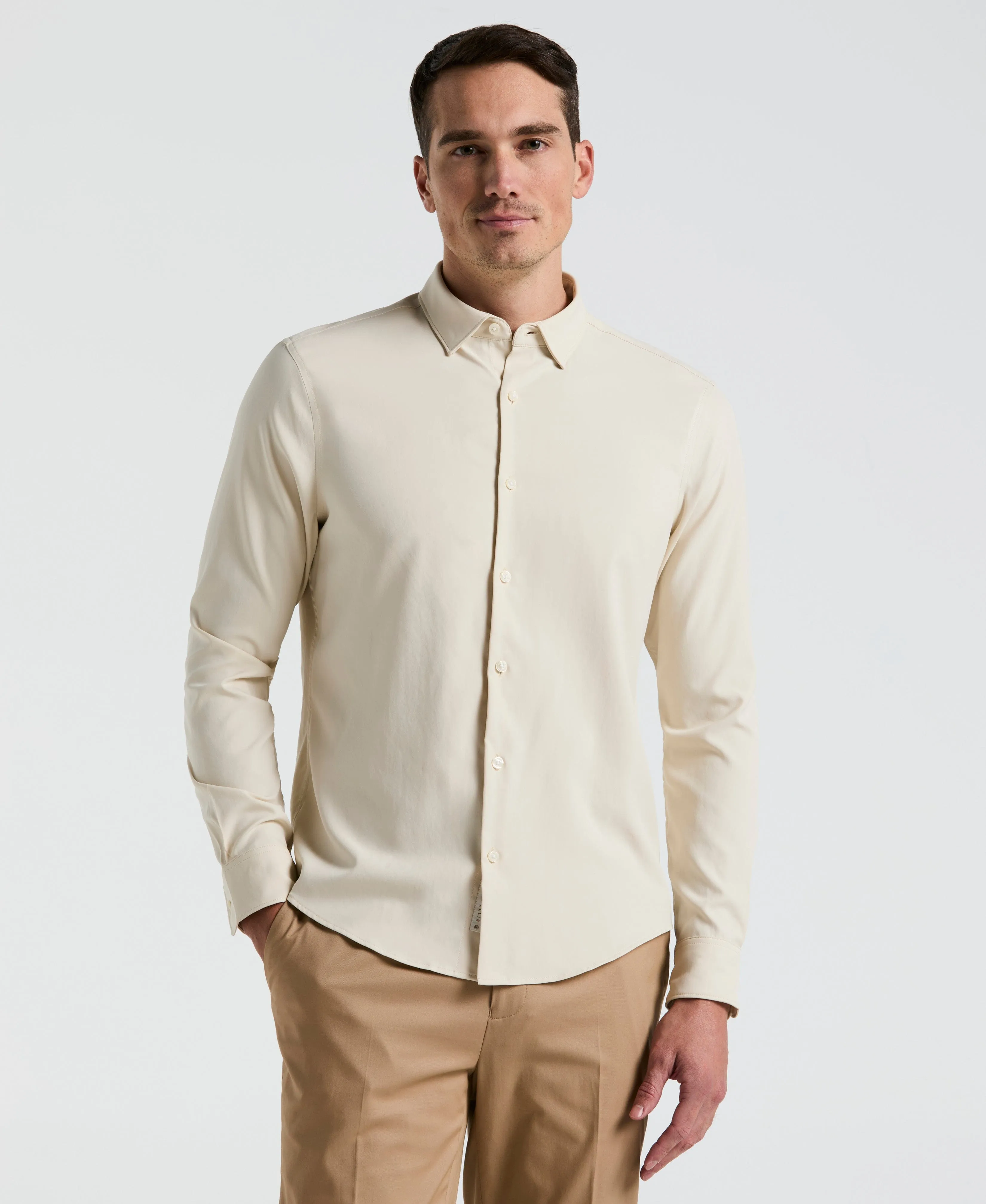 Untucked Total Stretch Slim Fit Shirt sold by Perry Ellis