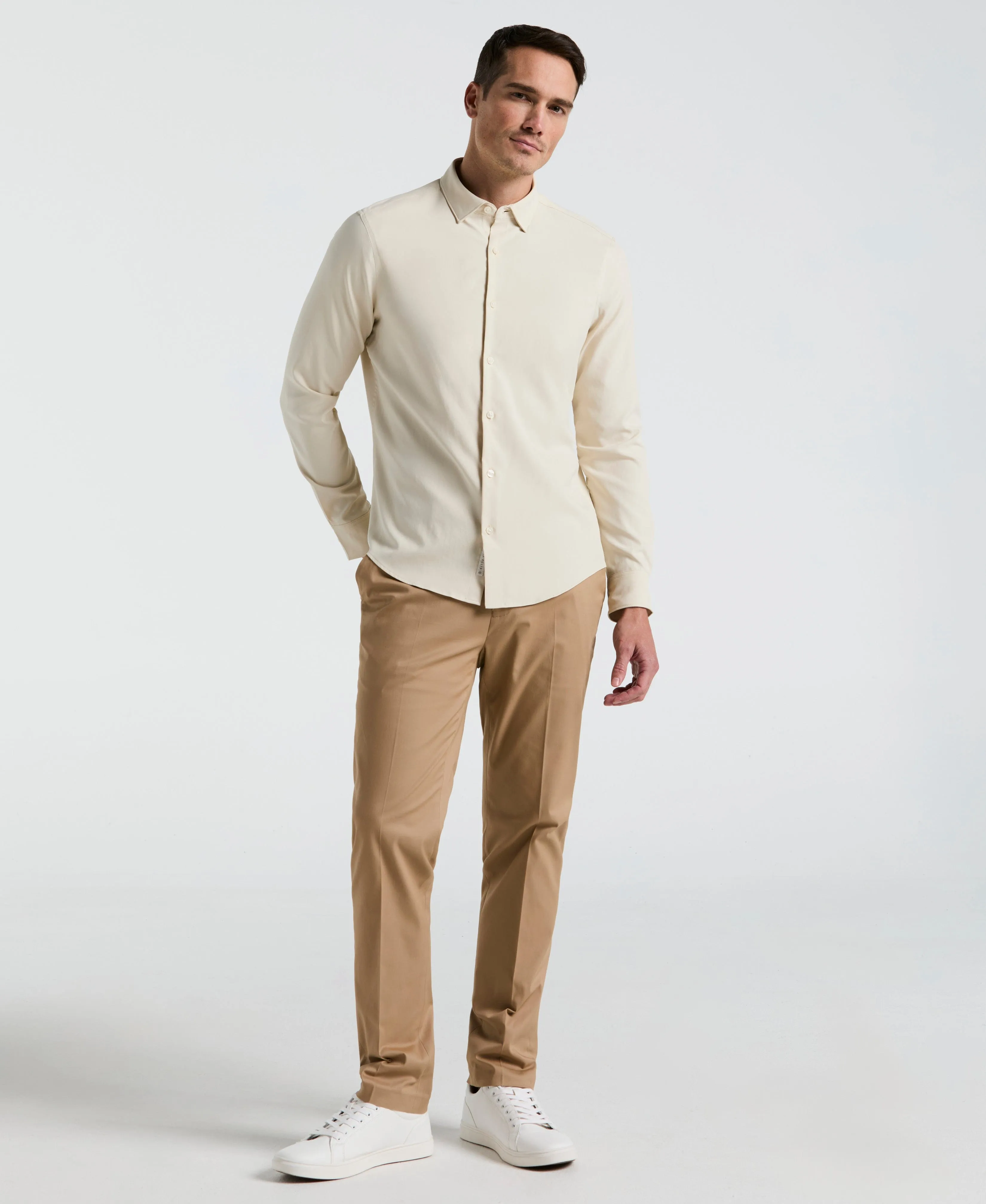 Untucked Total Stretch Slim Fit Shirt sold by Perry Ellis product image thumbnail 4