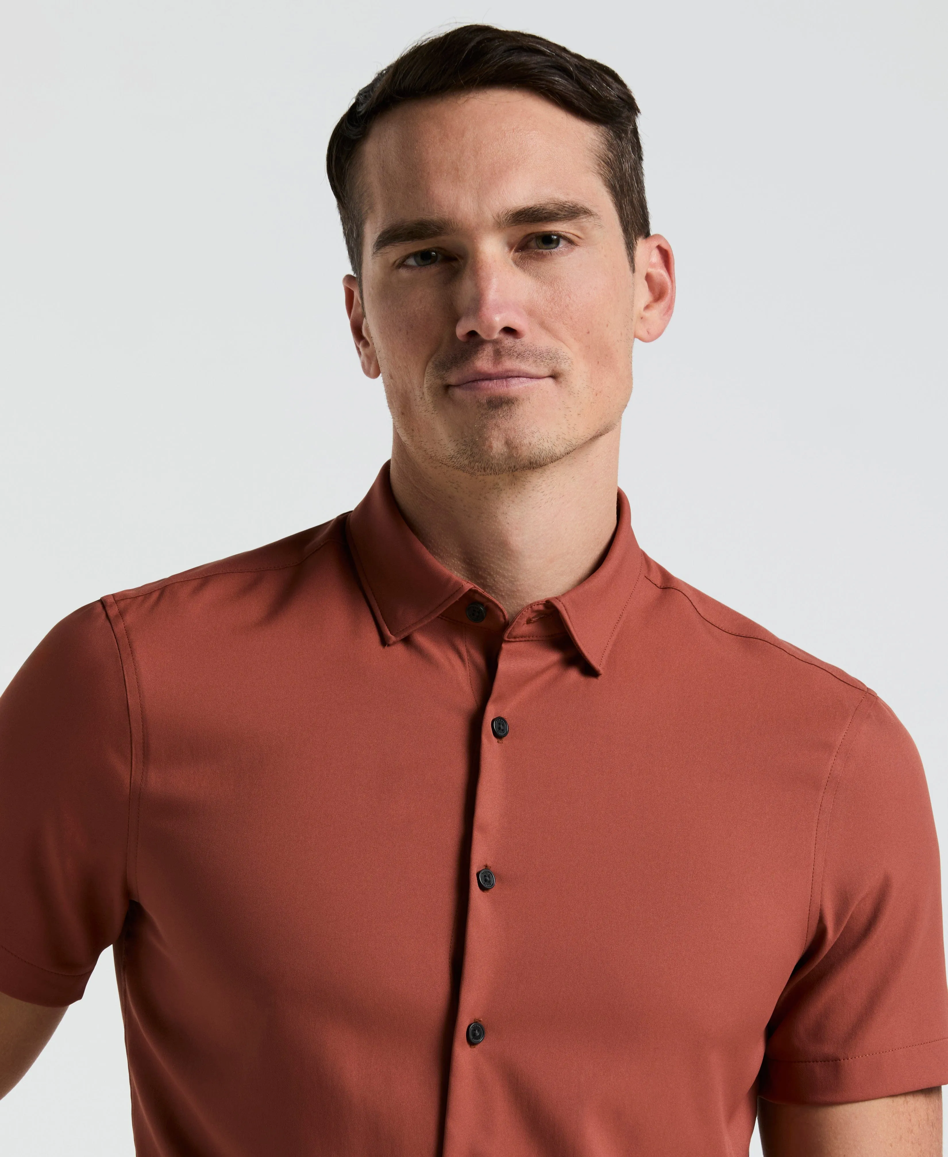 Slim Fit Total Stretch Solid Shirt sold by Perry Ellis product image thumbnail 3
