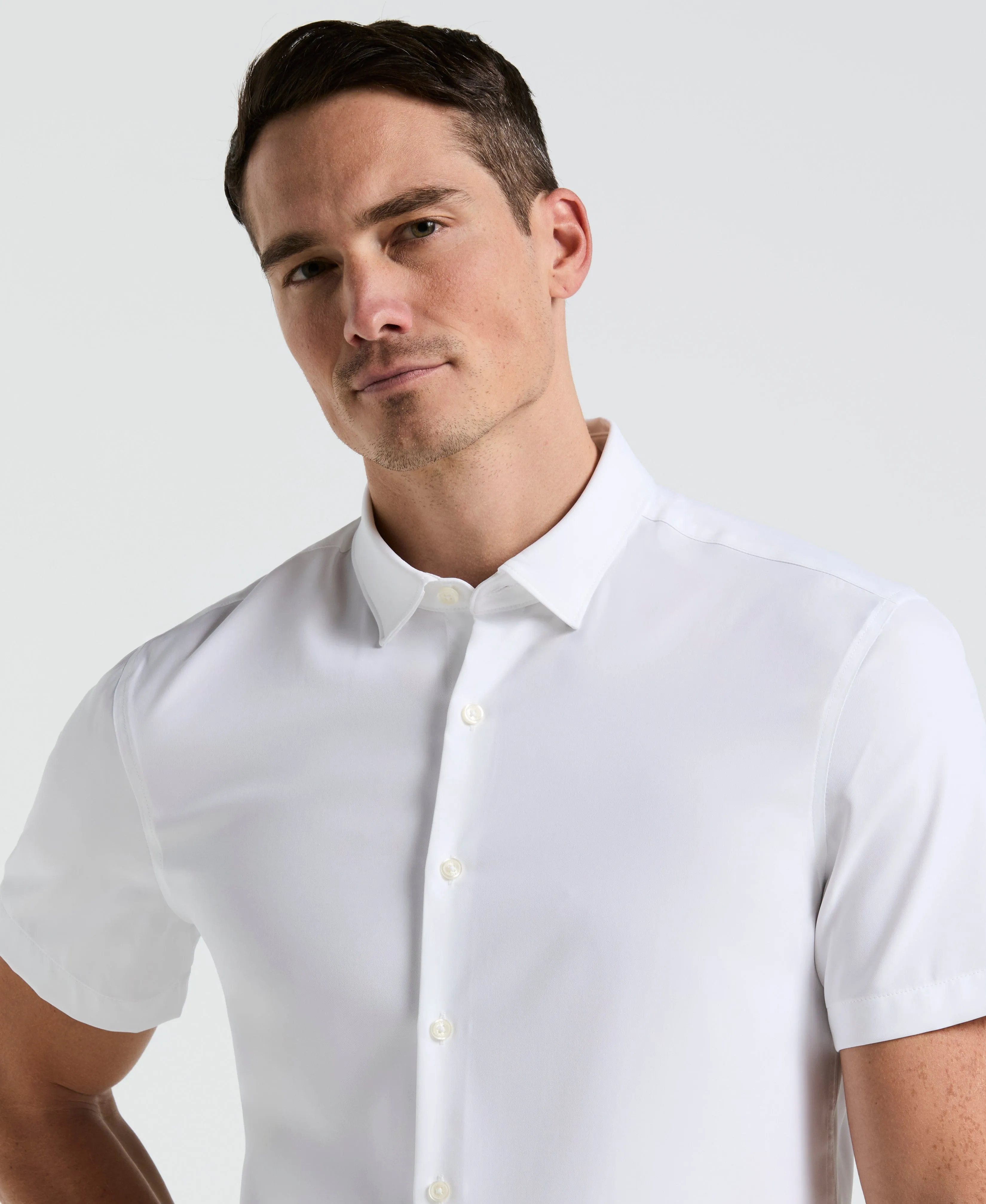Slim Fit Total Stretch Solid Shirt sold by Perry Ellis product image thumbnail 3