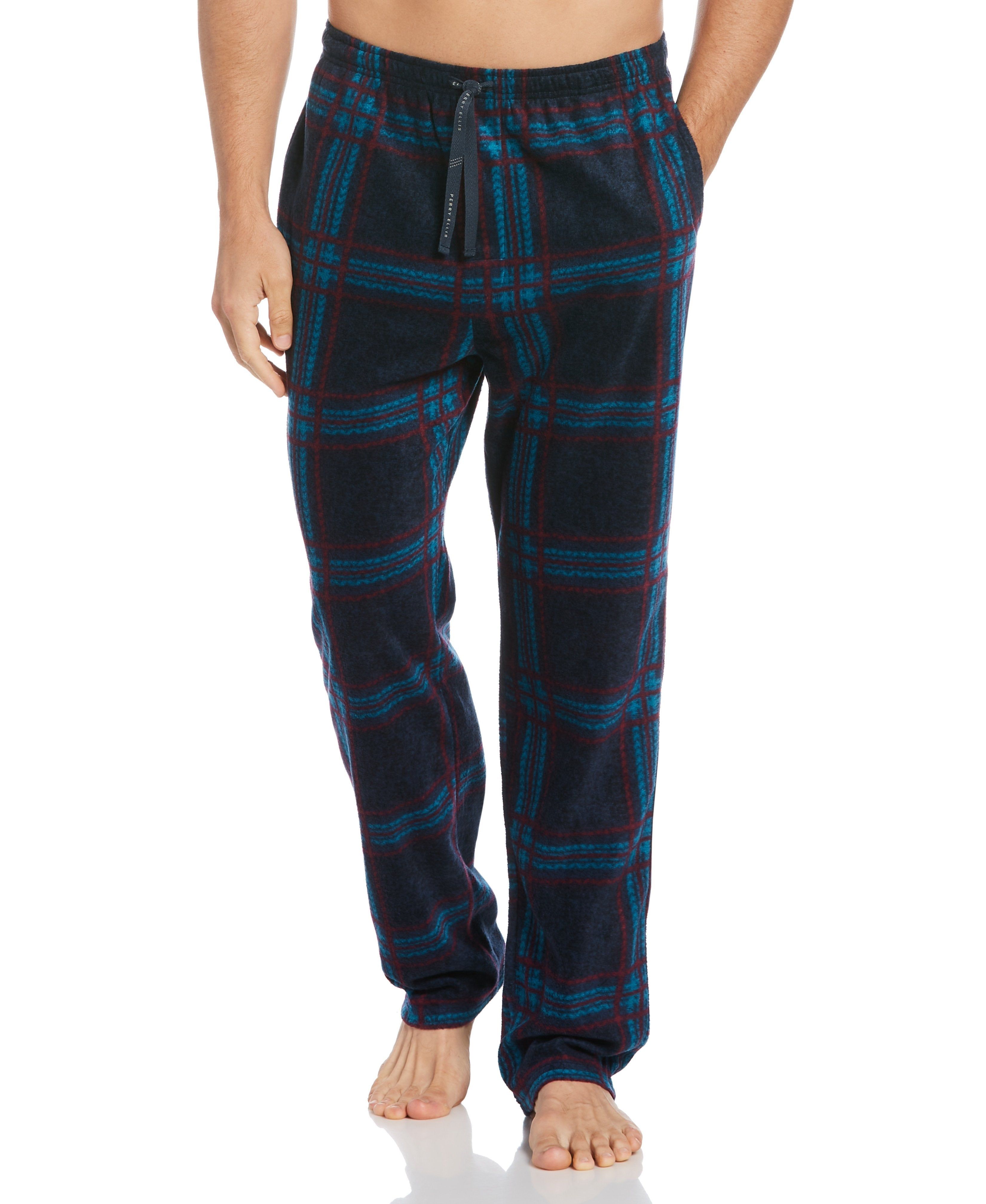 Fleece Chevron Plaid Pant sold by Perry Ellis