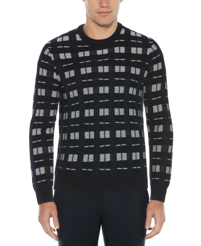 Plaid Crew Neck Sweater sold by Perry Ellis
