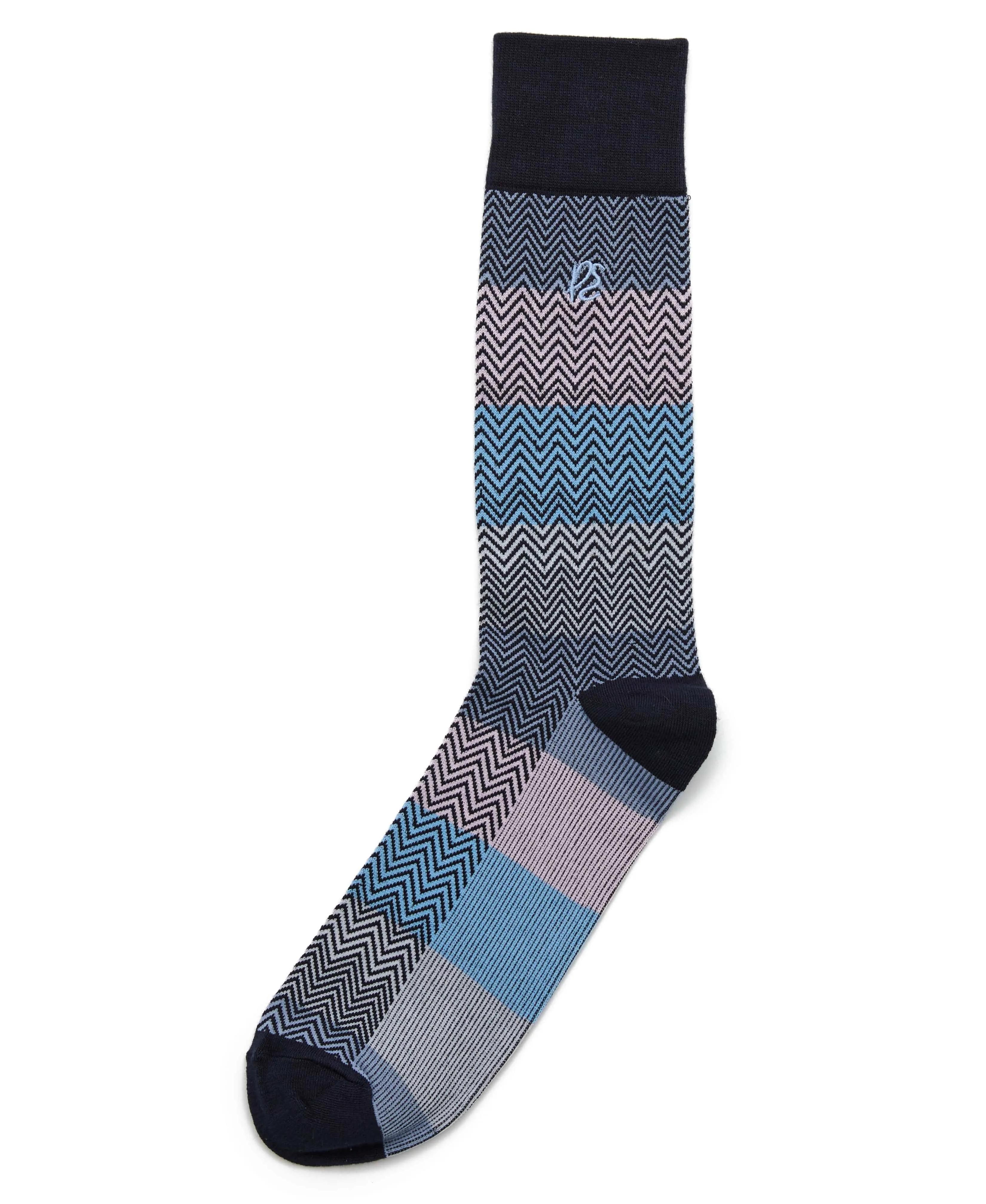 Multi Colored Herringbone Logo Socks sold by Perry Ellis product image thumbnail 2