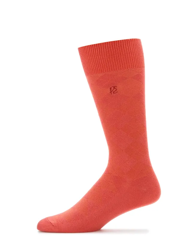 Diamond Stitch Logo Socks sold by Perry Ellis