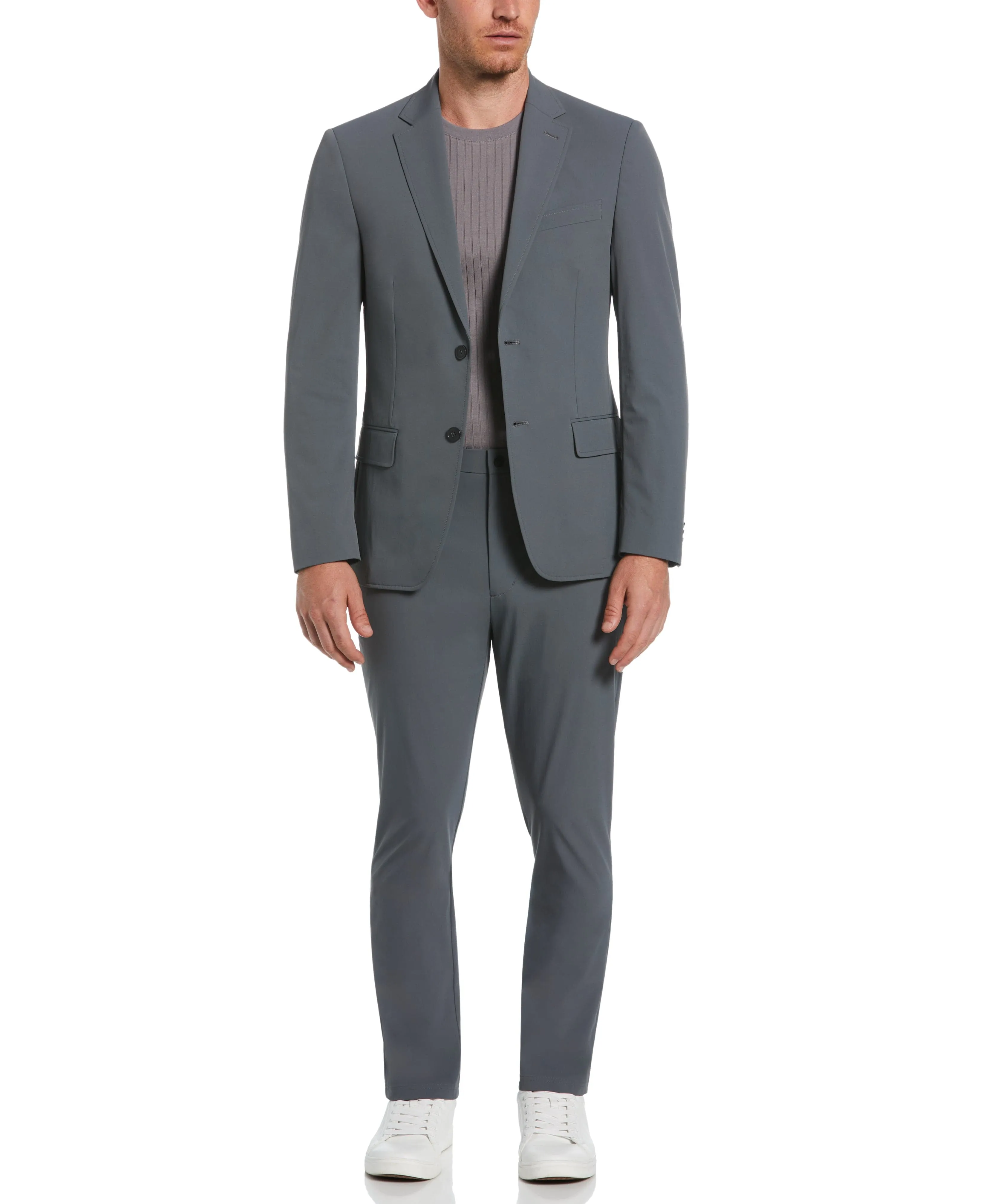 Slim Fit Gray Tech 2.0 Suit sold by Perry Ellis