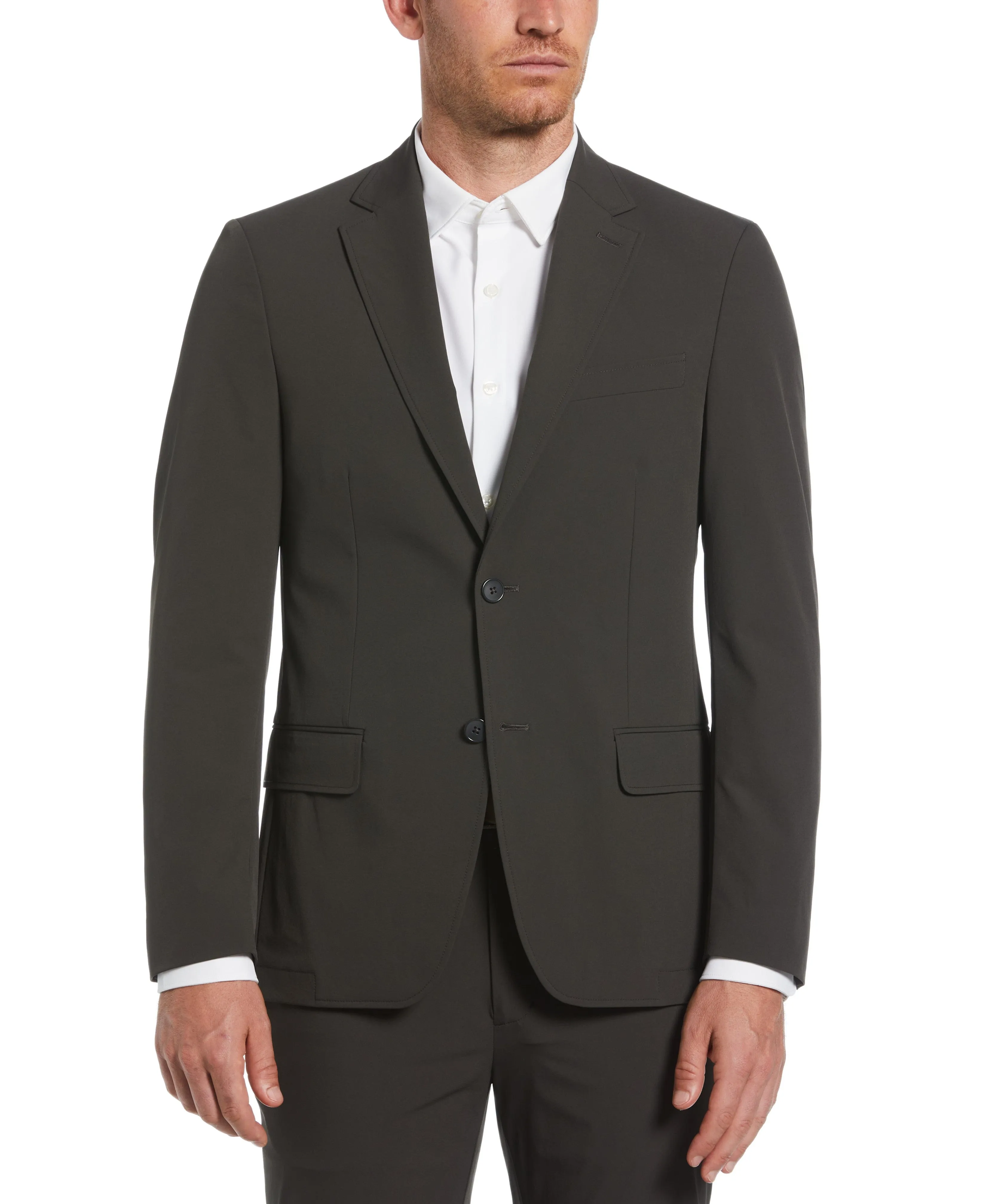 Slim Fit Olive Tech 2.0 Suit sold by Perry Ellis product image thumbnail 3