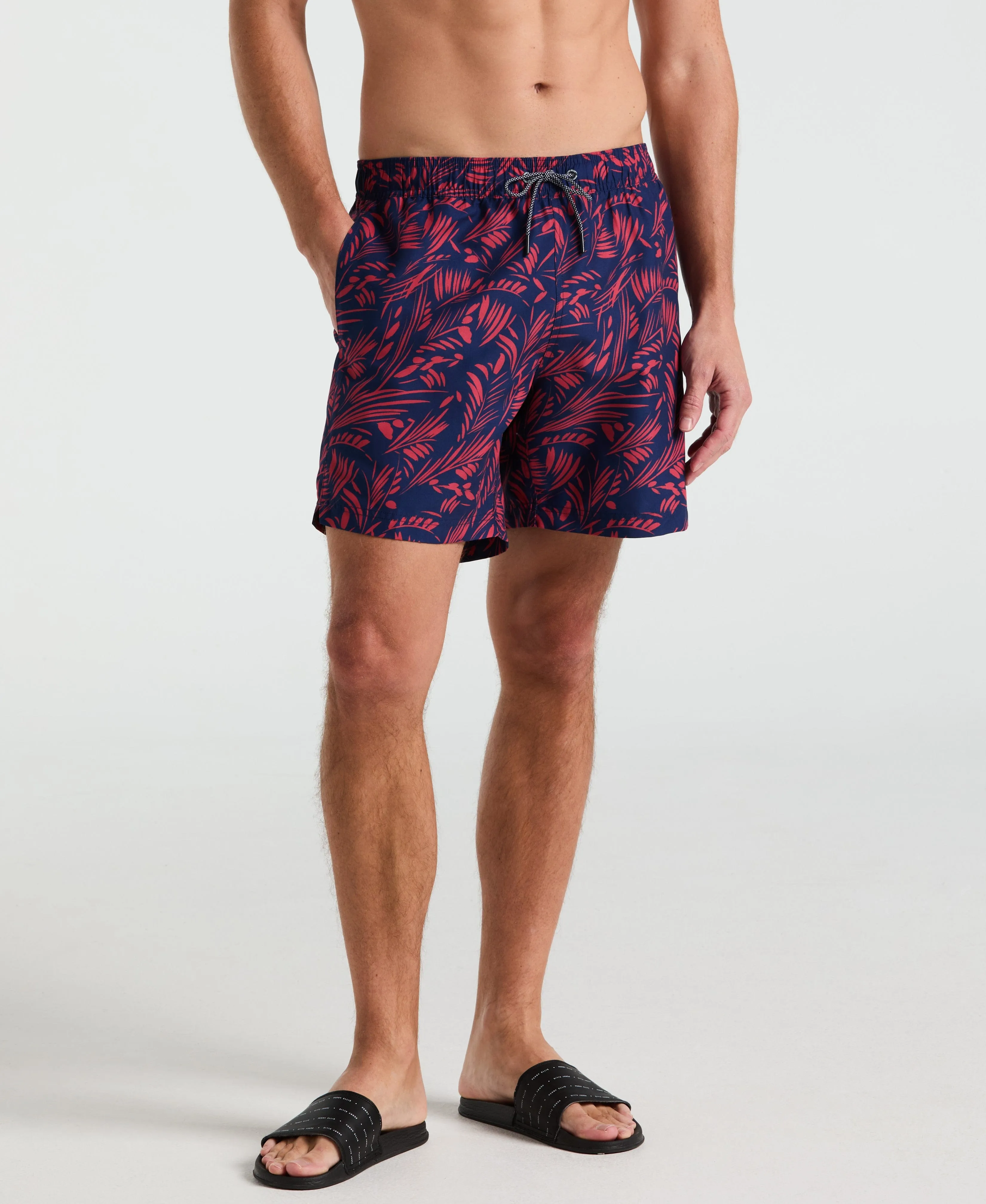 7" Leaf Print Swim Short sold by Perry Ellis