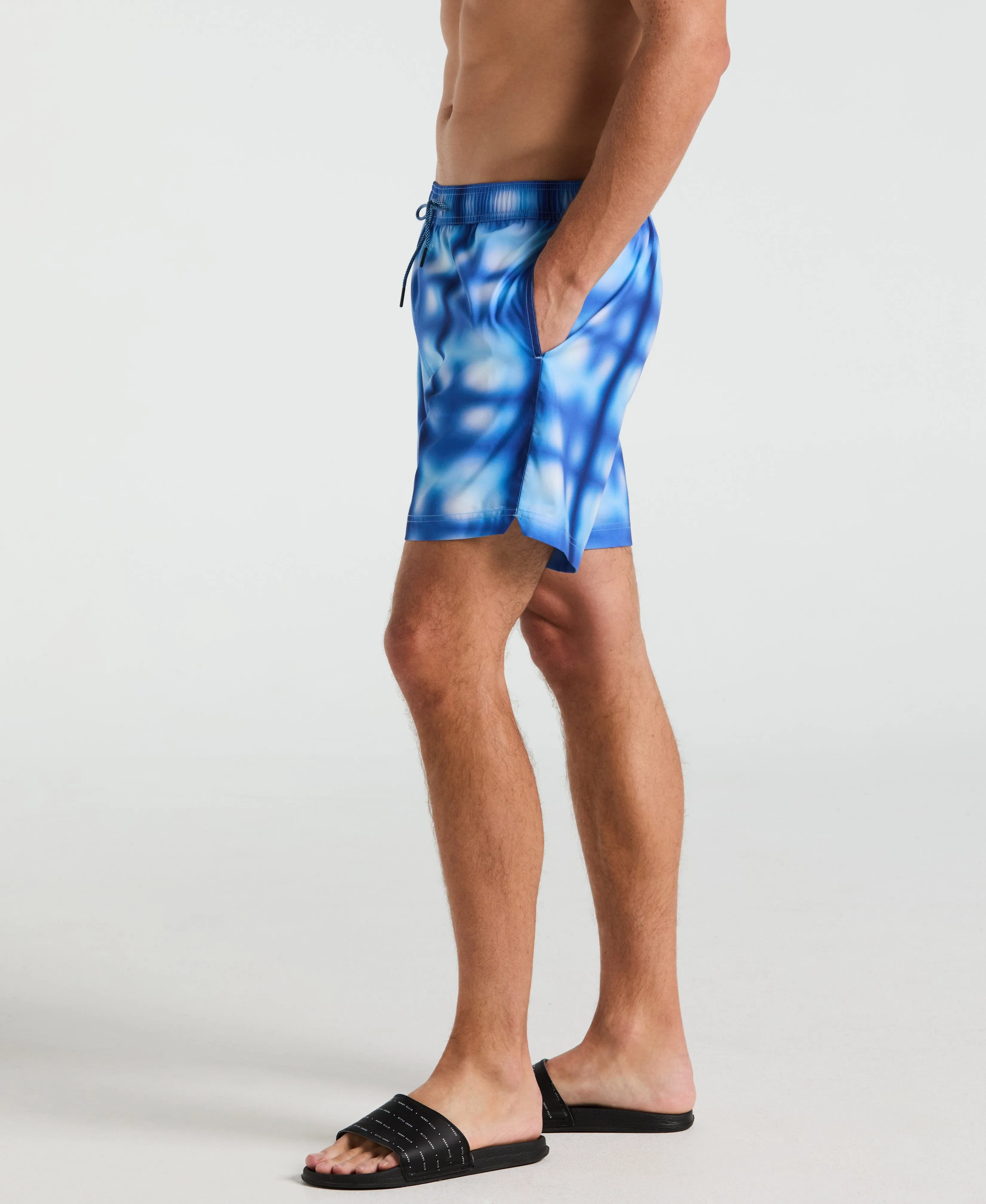 7" Blur Plaid Print Swim Short sold by Perry Ellis product image thumbnail 3