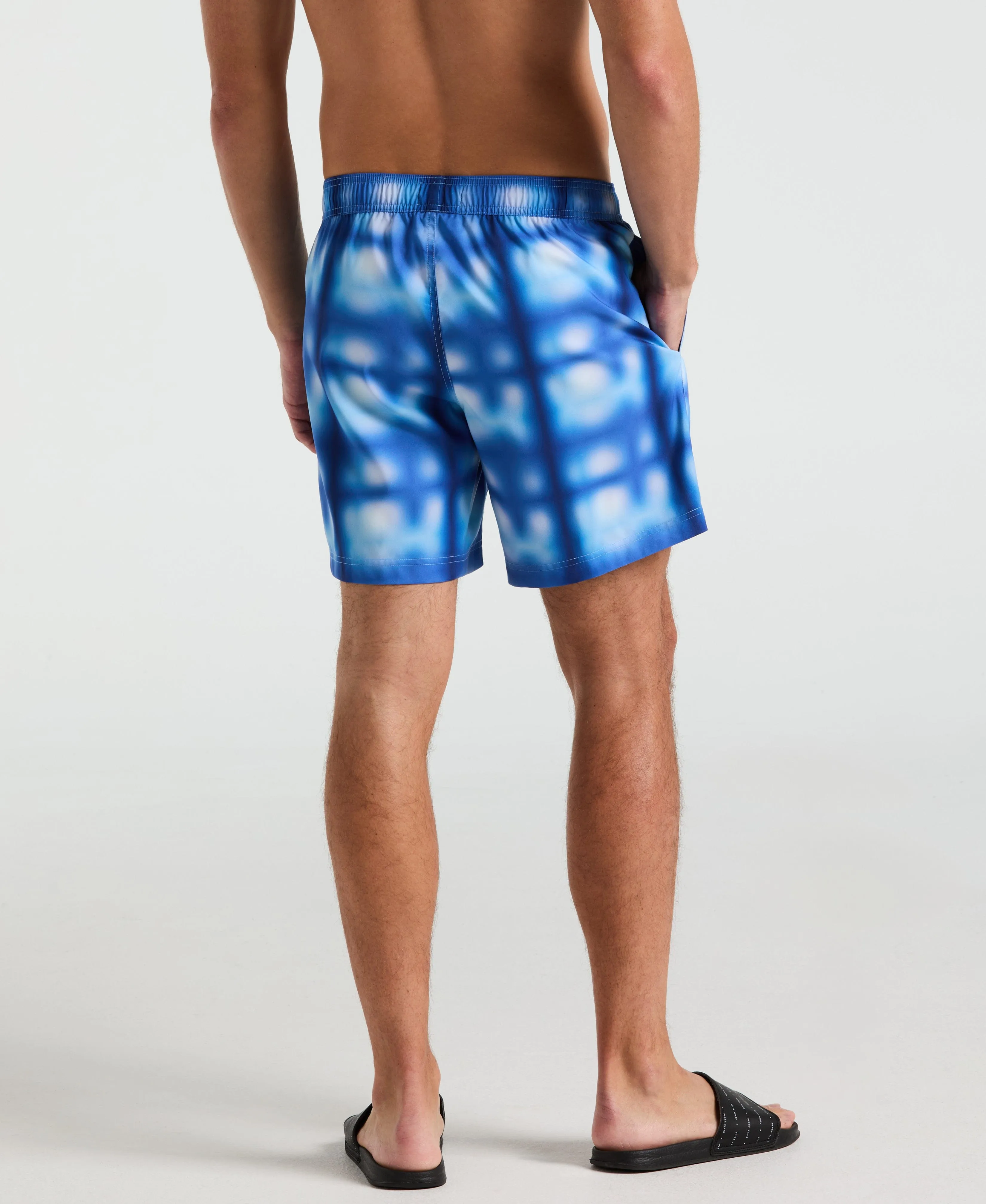7" Blur Plaid Print Swim Short sold by Perry Ellis product image thumbnail 2
