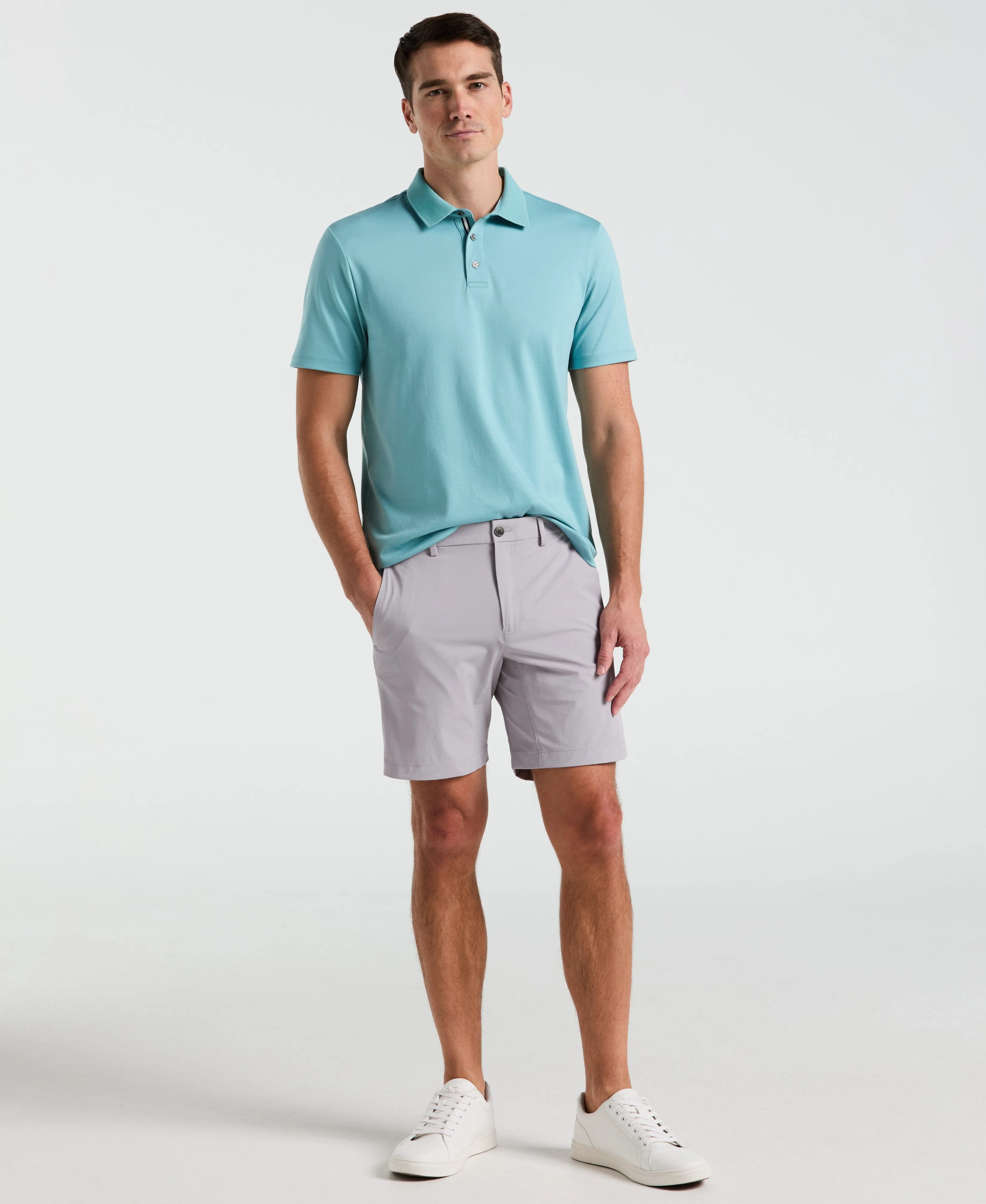 Stretch Solid Tech Short sold by Perry Ellis