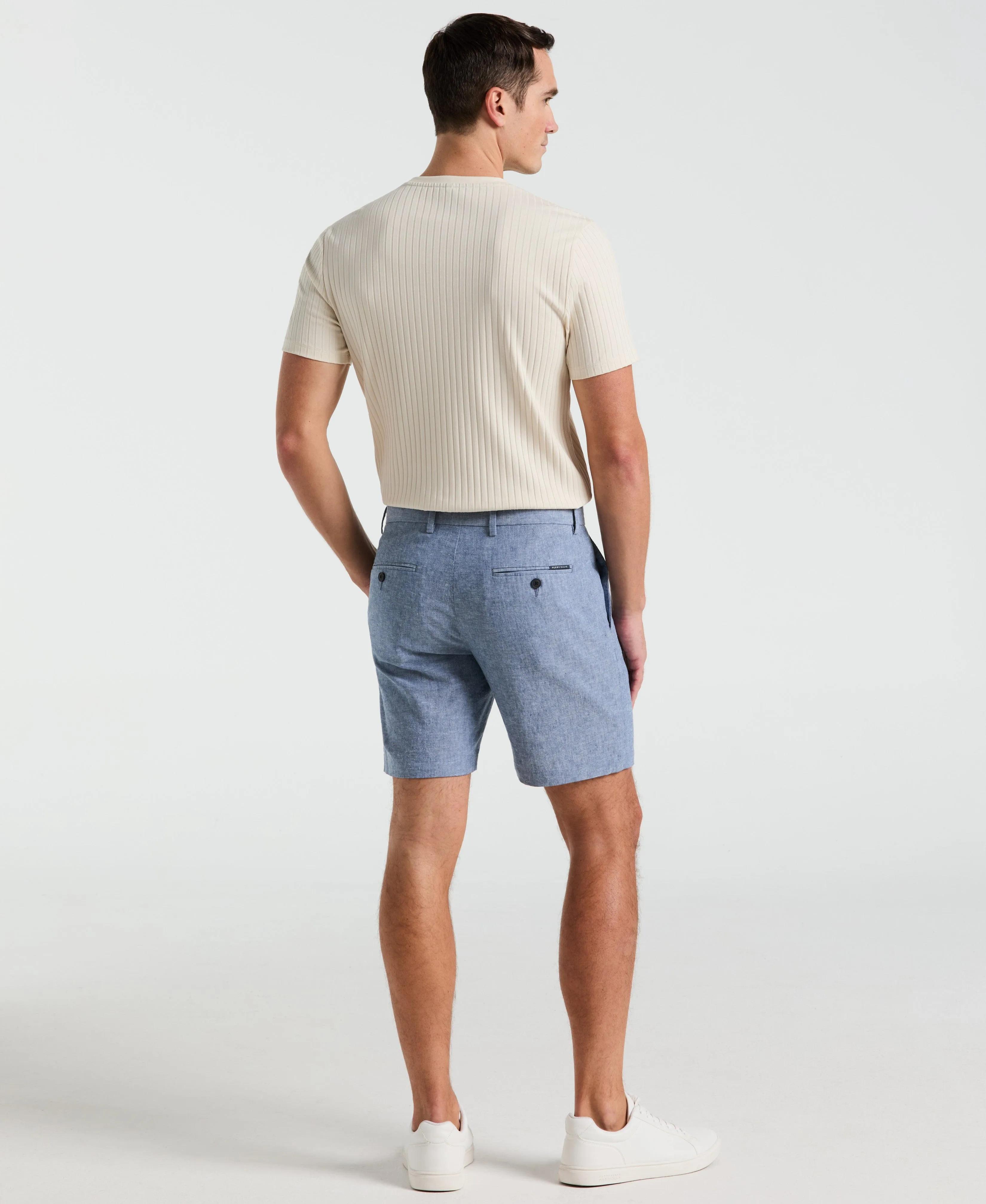 8" Flat Front Linen Cotton Short sold by Perry Ellis product image thumbnail 4