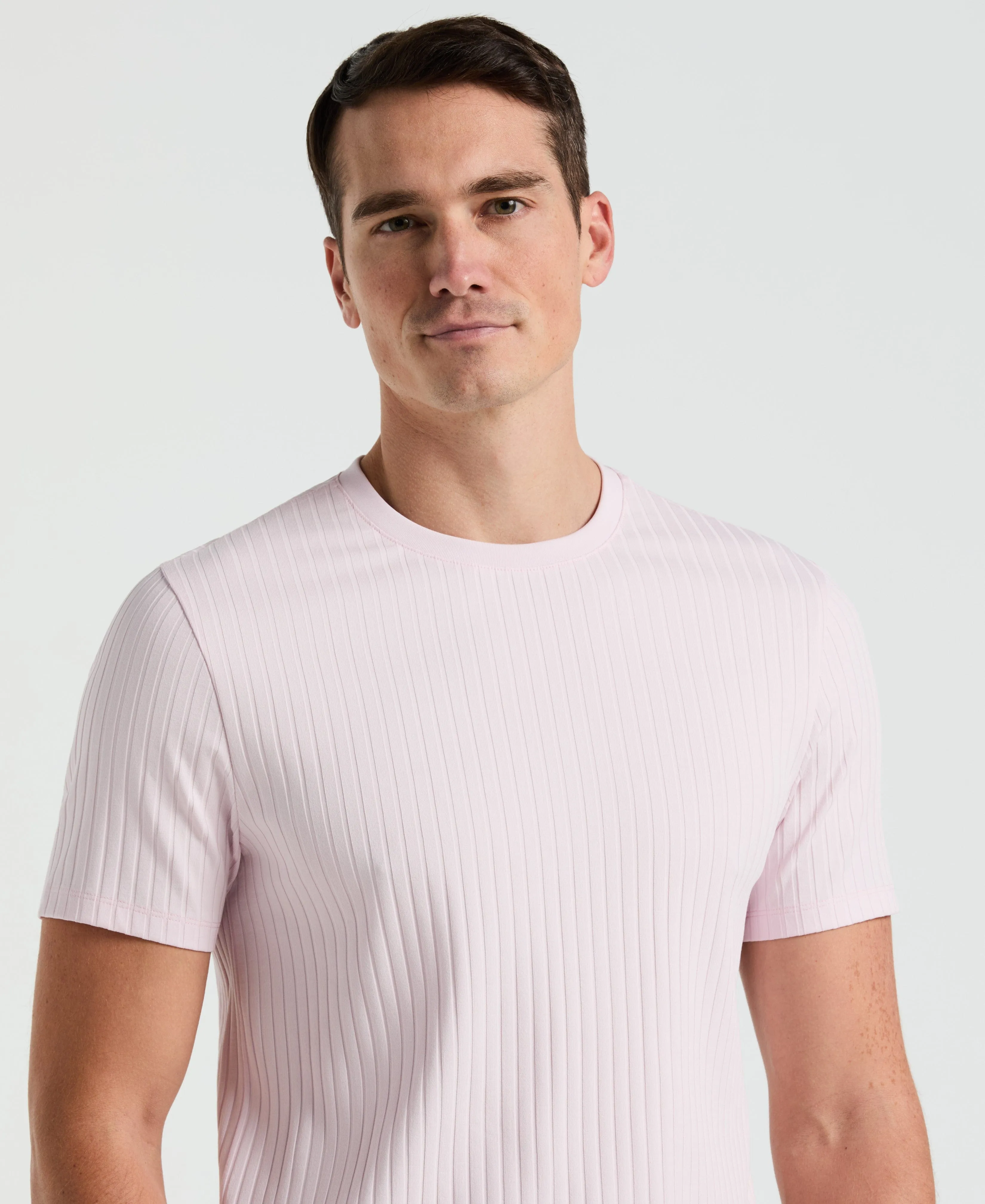 Ribbed Crew Neck Tee sold by Perry Ellis product image thumbnail 3