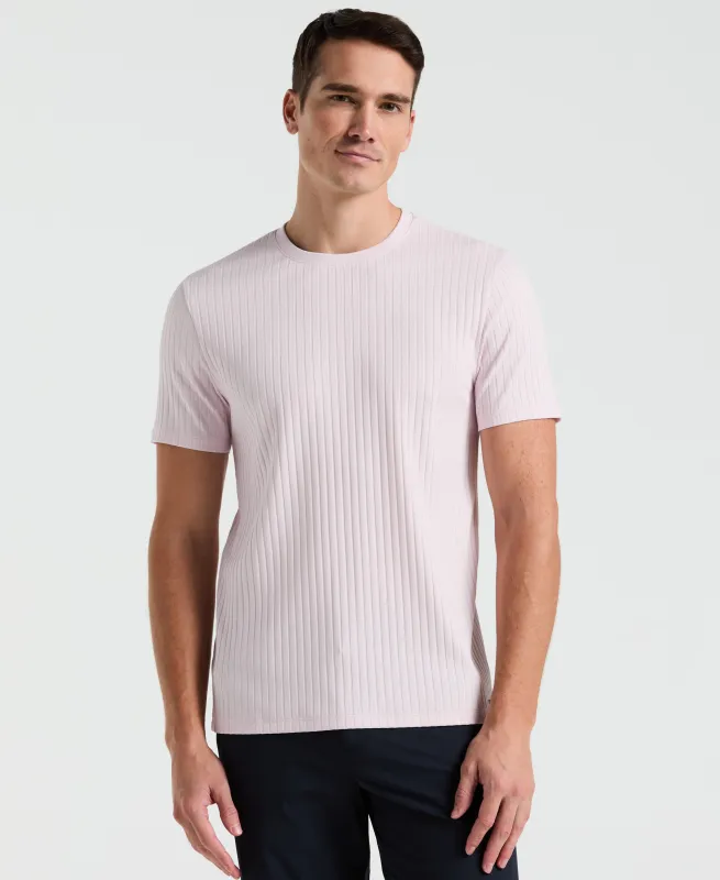 Rib Knit Crew Neck Tee sold by Perry Ellis