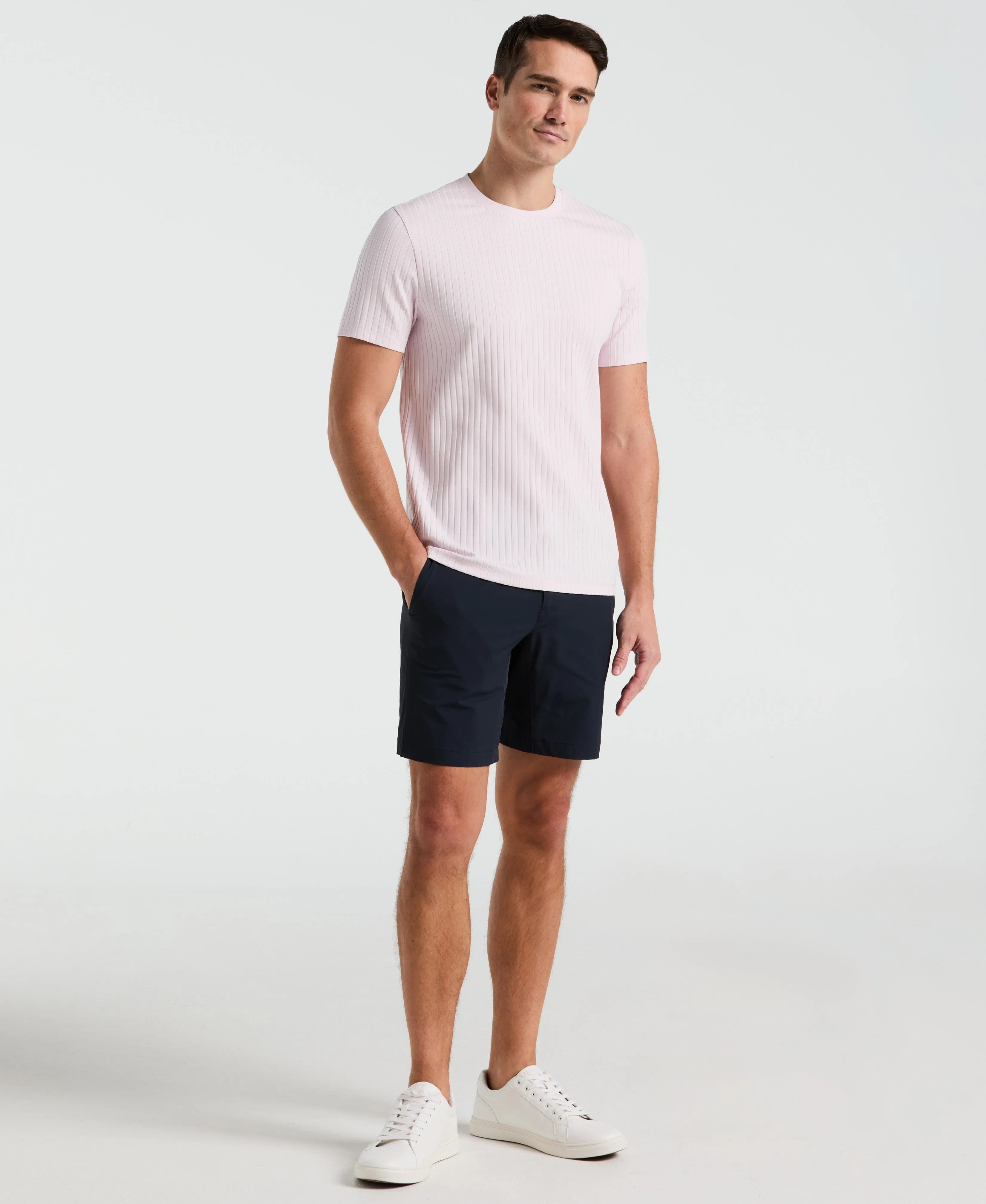 Ribbed Crew Neck Tee sold by Perry Ellis product image thumbnail 4