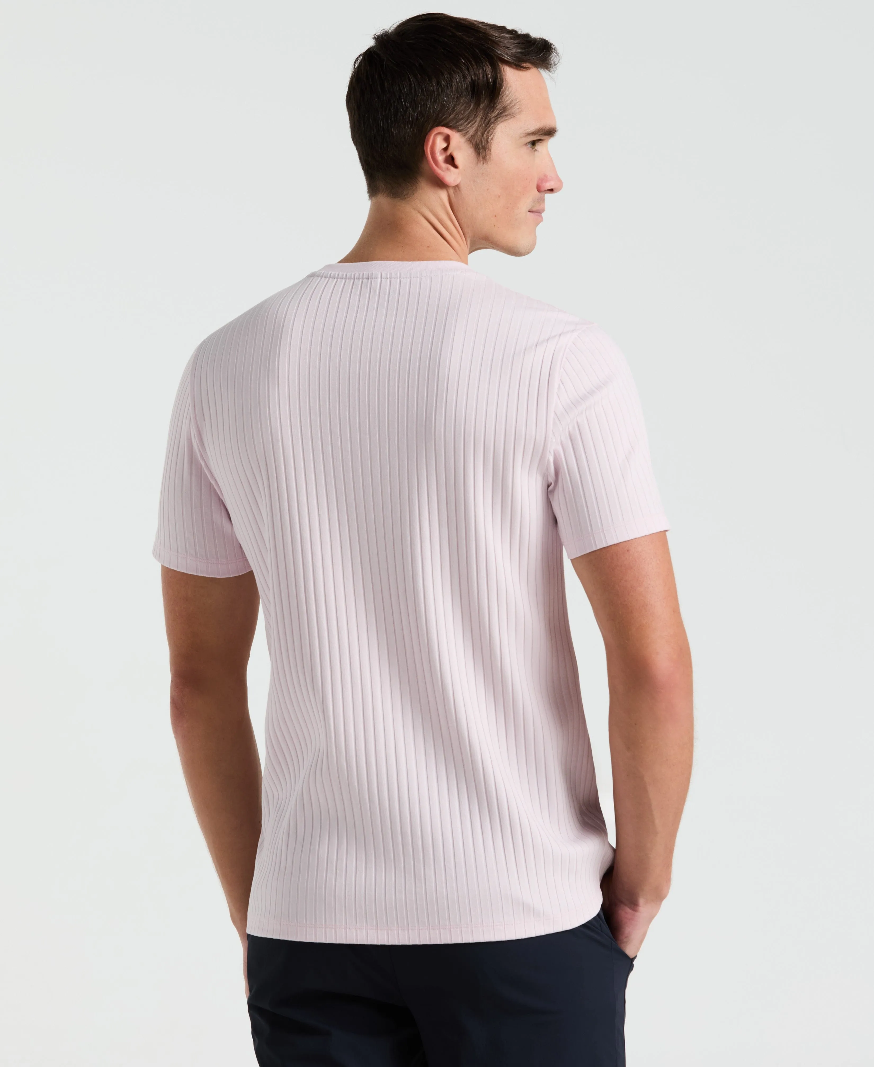 Ribbed Crew Neck Tee sold by Perry Ellis product image thumbnail 2