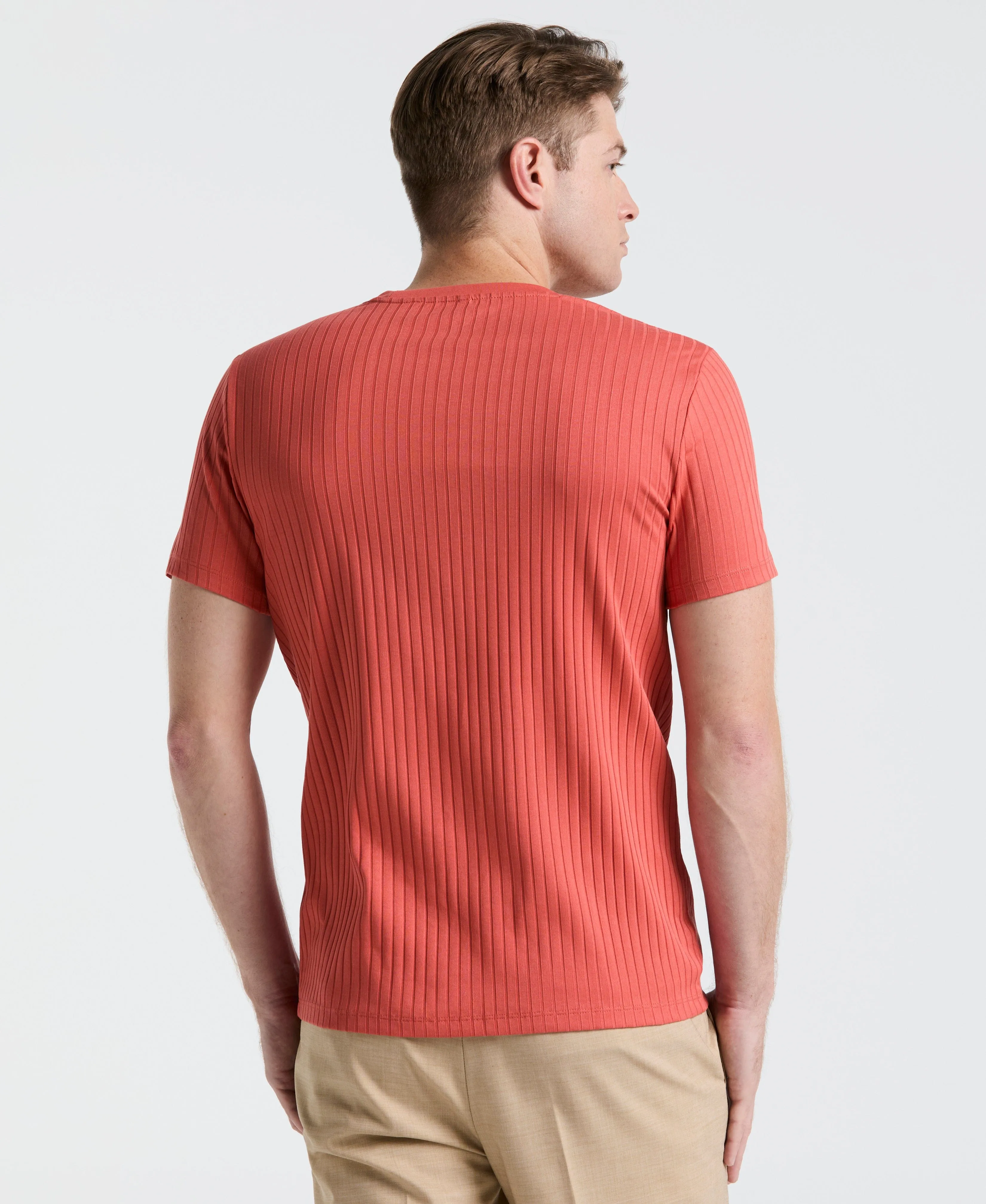 Ribbed Crew Neck Tee sold by Perry Ellis product image thumbnail 2