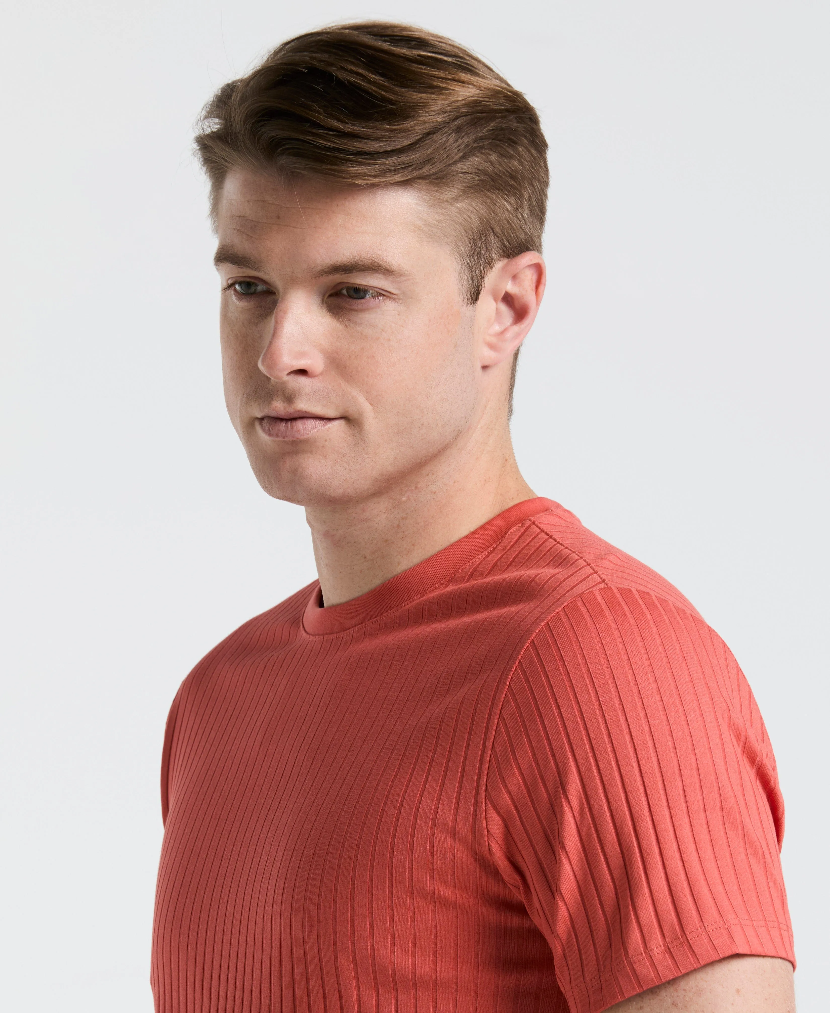 Ribbed Crew Neck Tee sold by Perry Ellis product image thumbnail 3