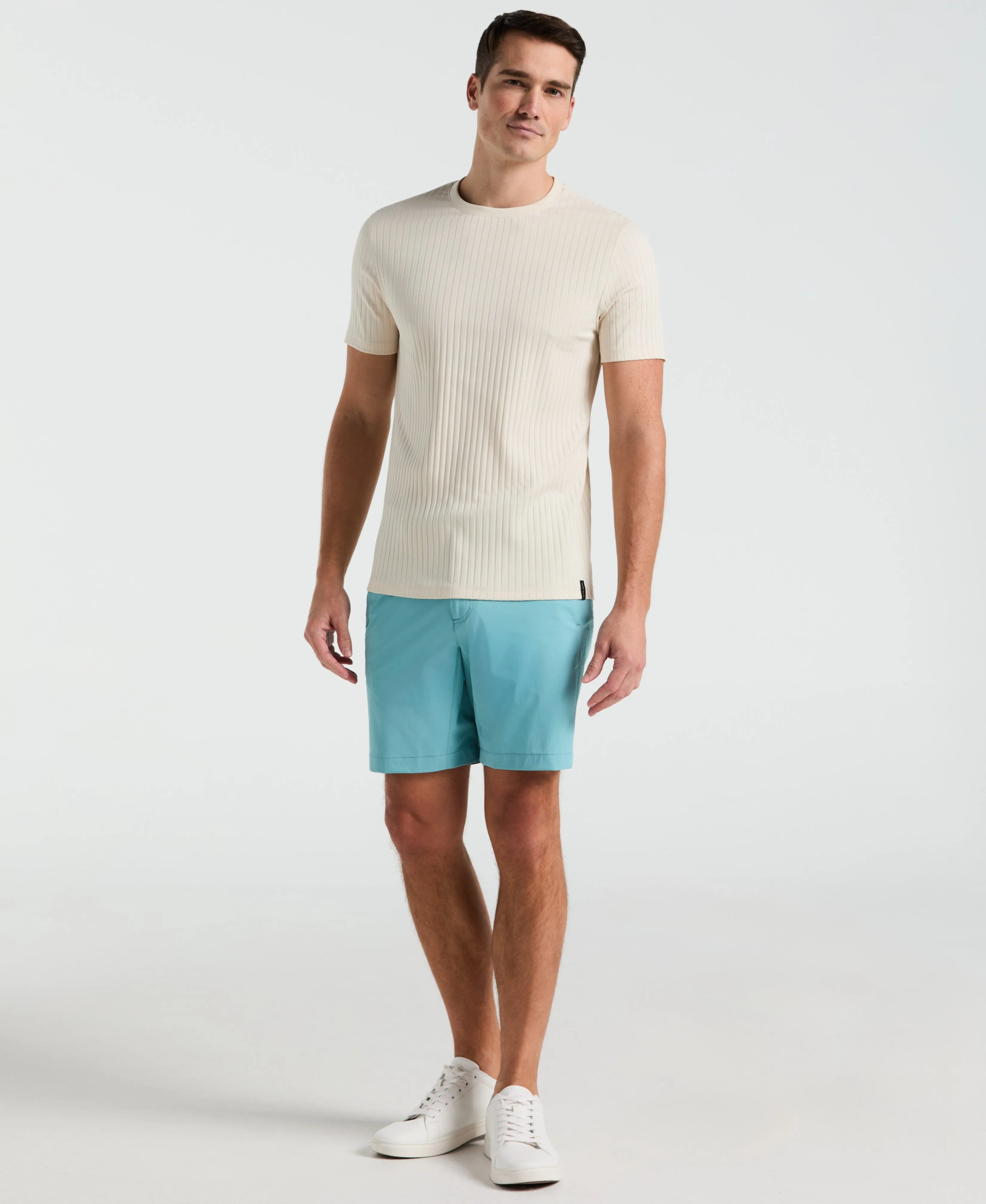 Ribbed Crew Neck Tee sold by Perry Ellis product image thumbnail 4