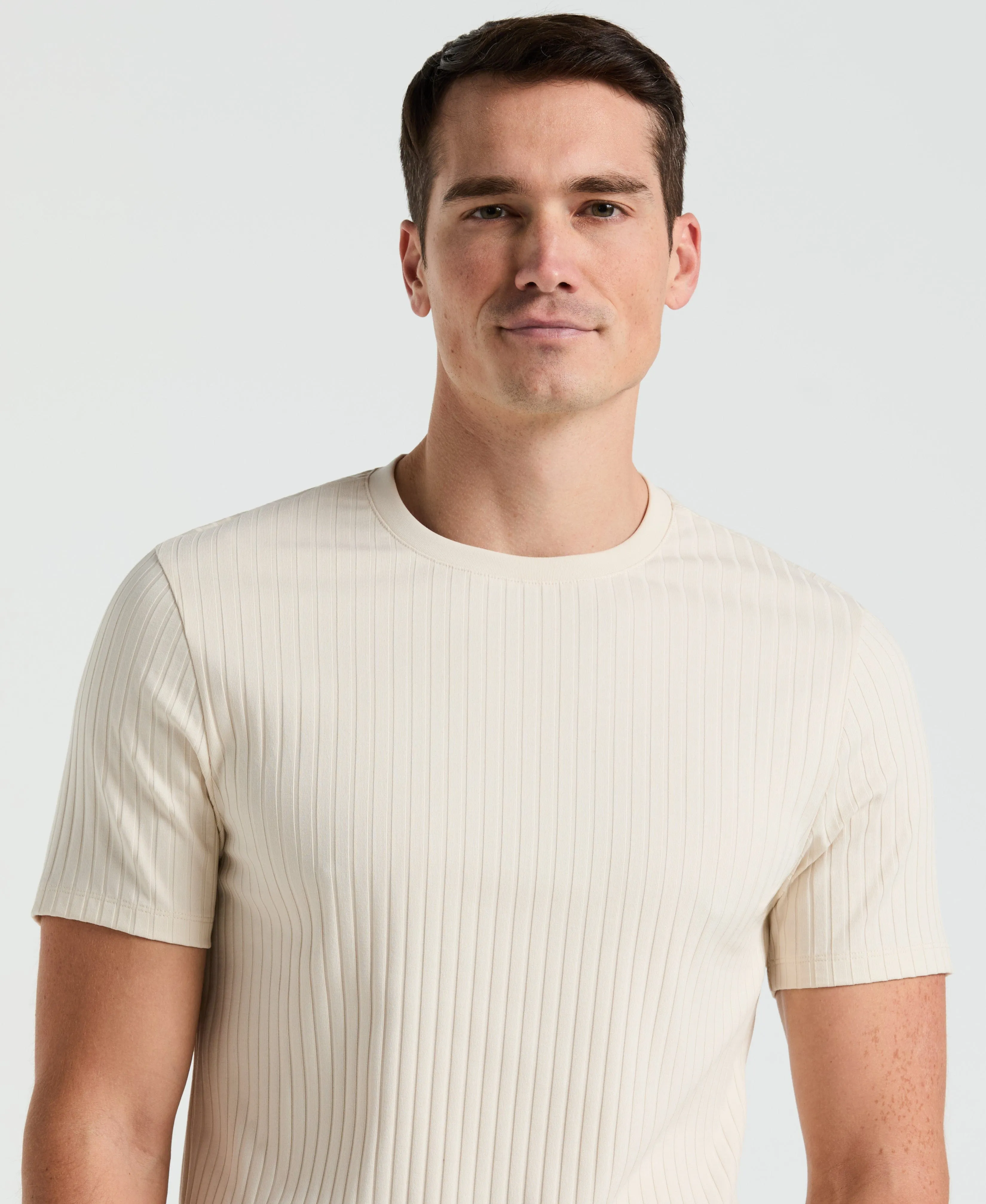 Ribbed Crew Neck Tee sold by Perry Ellis product image thumbnail 3
