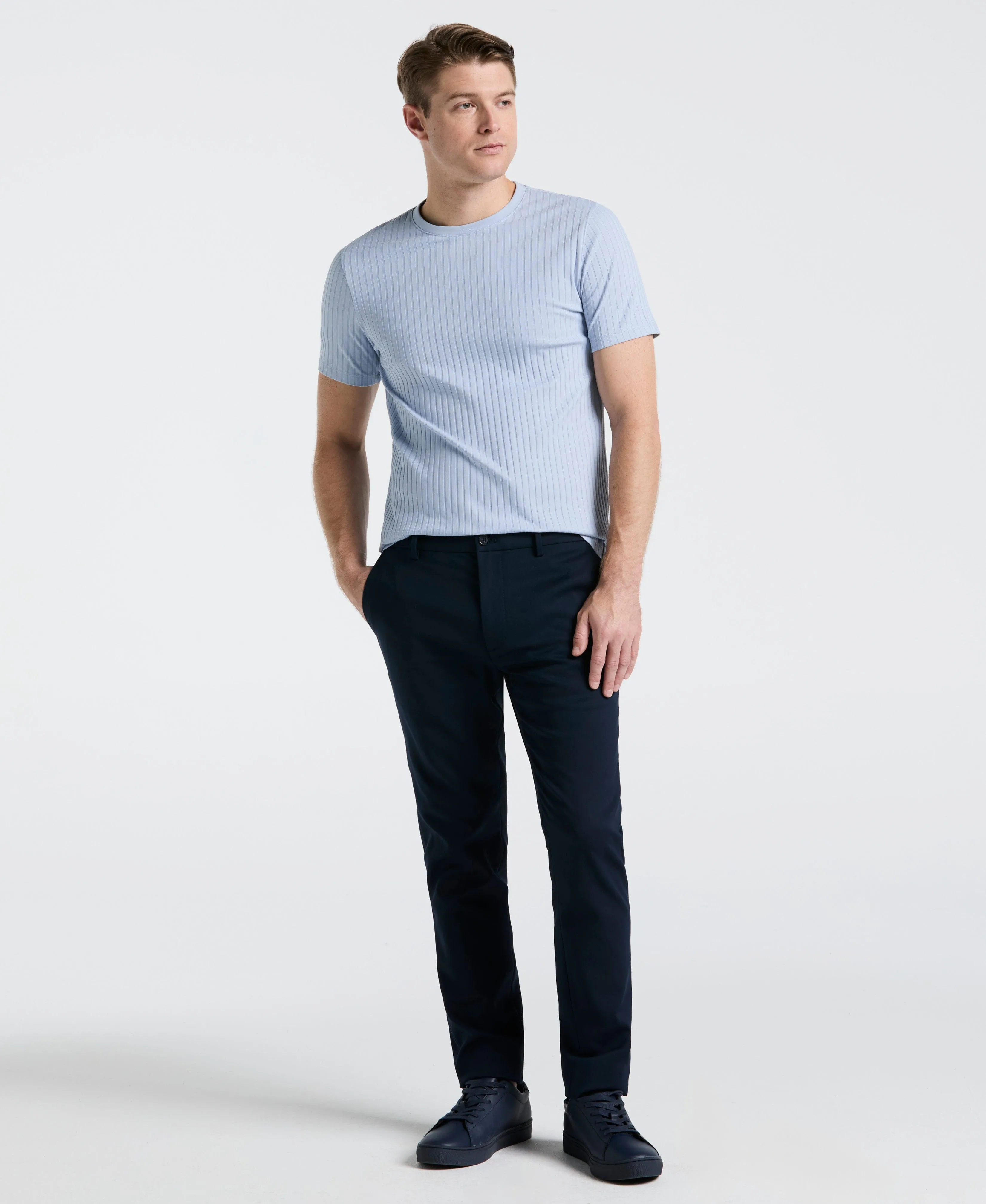 Ribbed Crew Neck Tee sold by Perry Ellis product image thumbnail 4