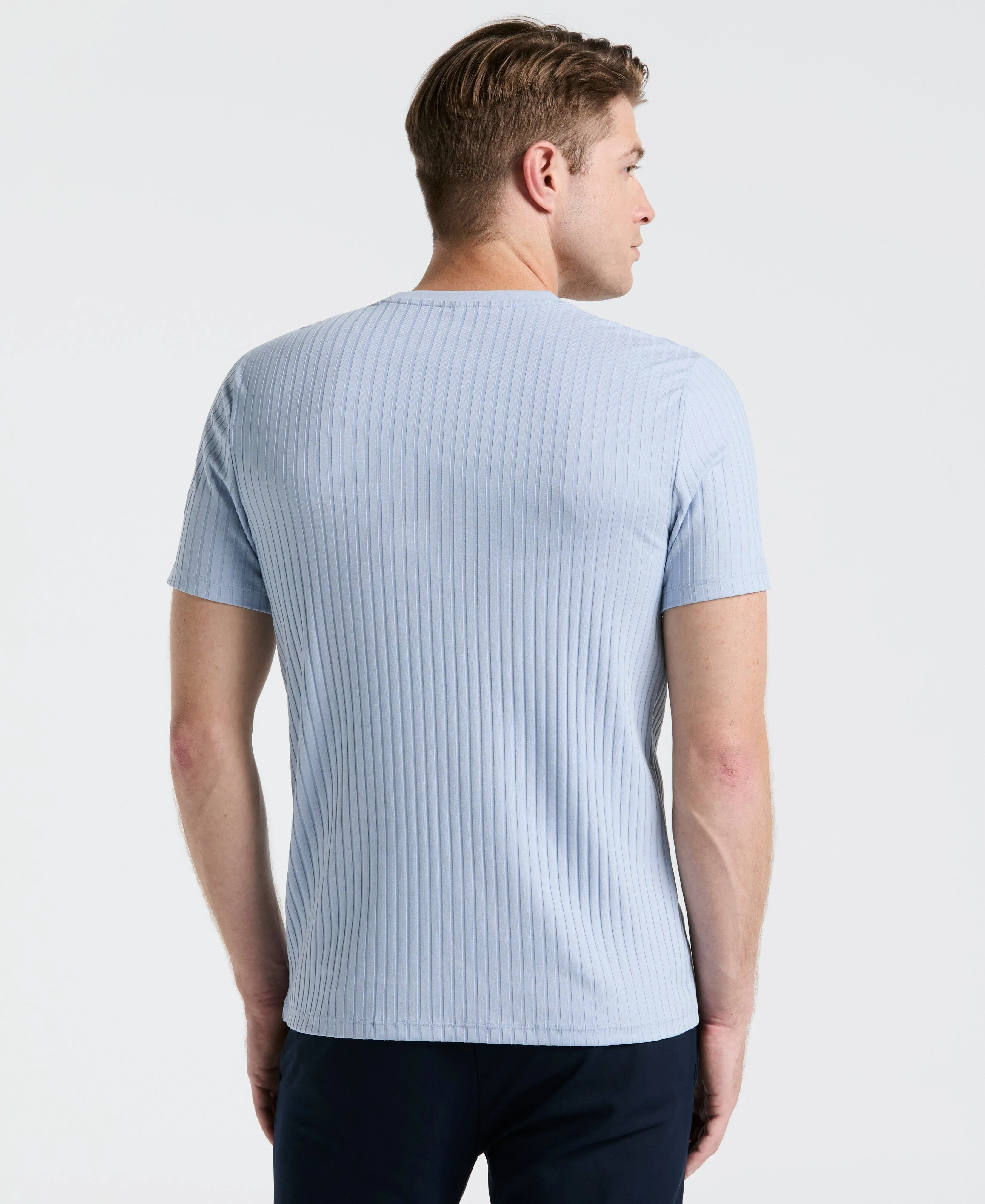 Ribbed Crew Neck Tee sold by Perry Ellis product image thumbnail 2