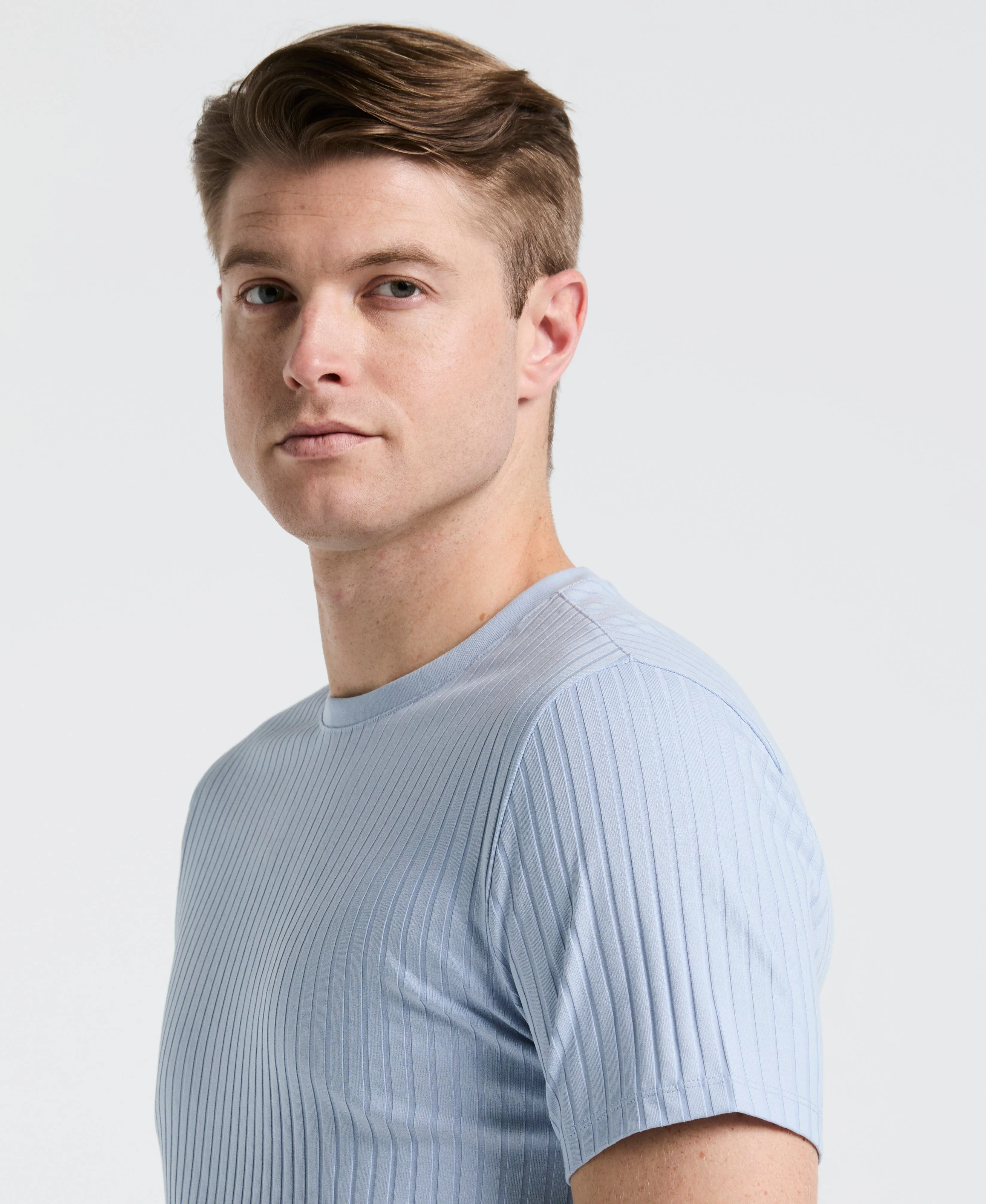 Ribbed Crew Neck Tee sold by Perry Ellis product image thumbnail 3
