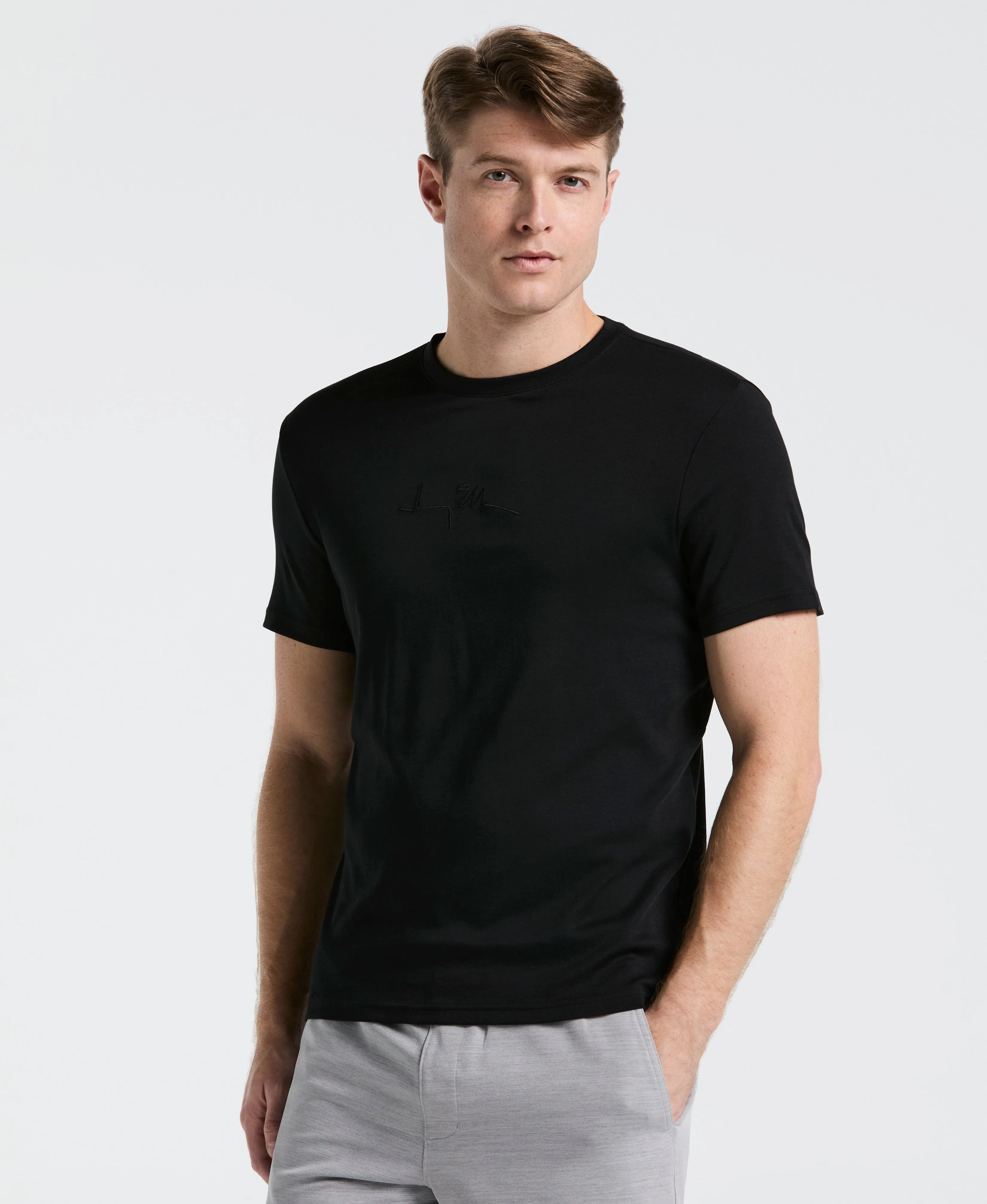 Bold Signature Crew Neck Tee sold by Perry Ellis